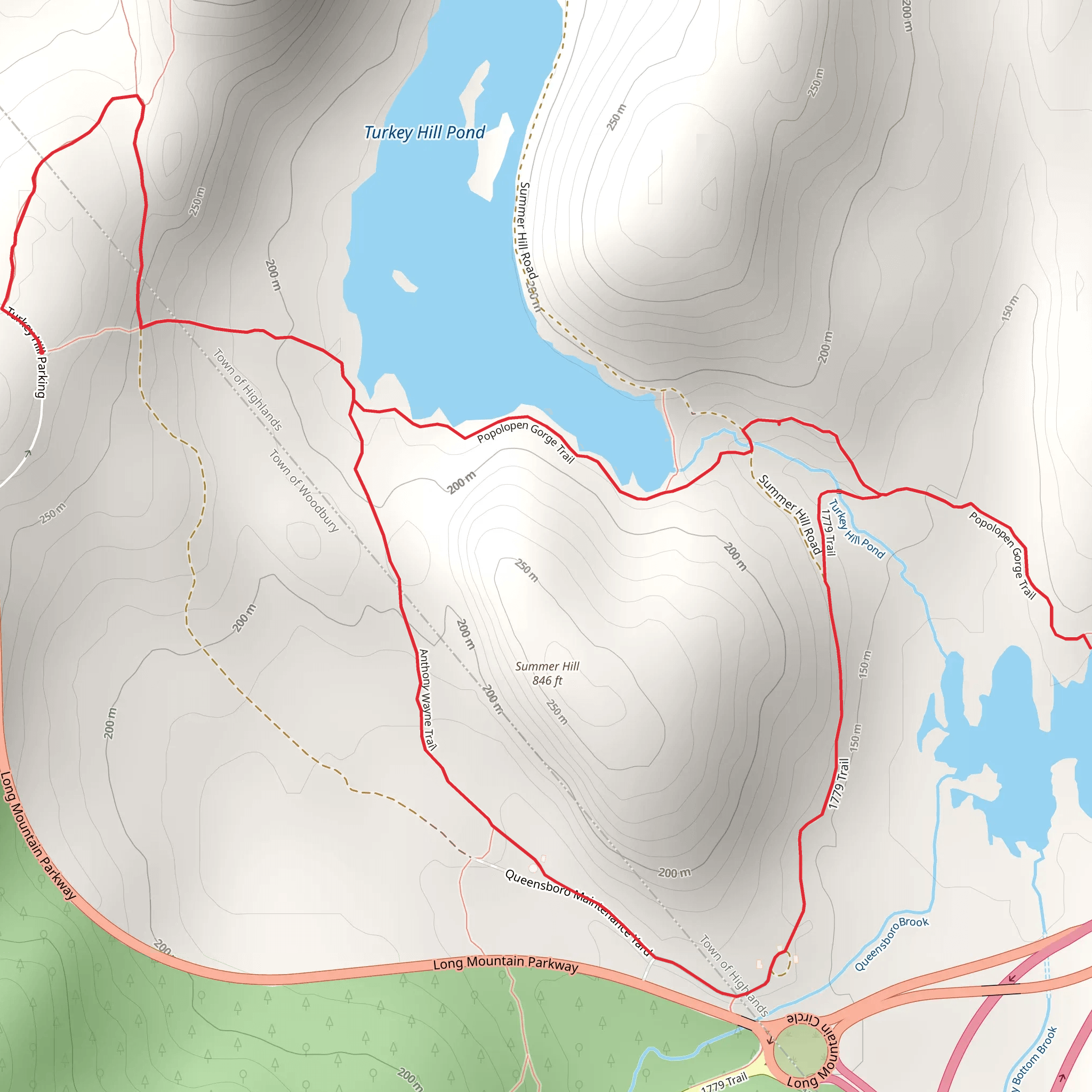 Queensboro Lake and Anthony Wayne Loop Trail mobile static map