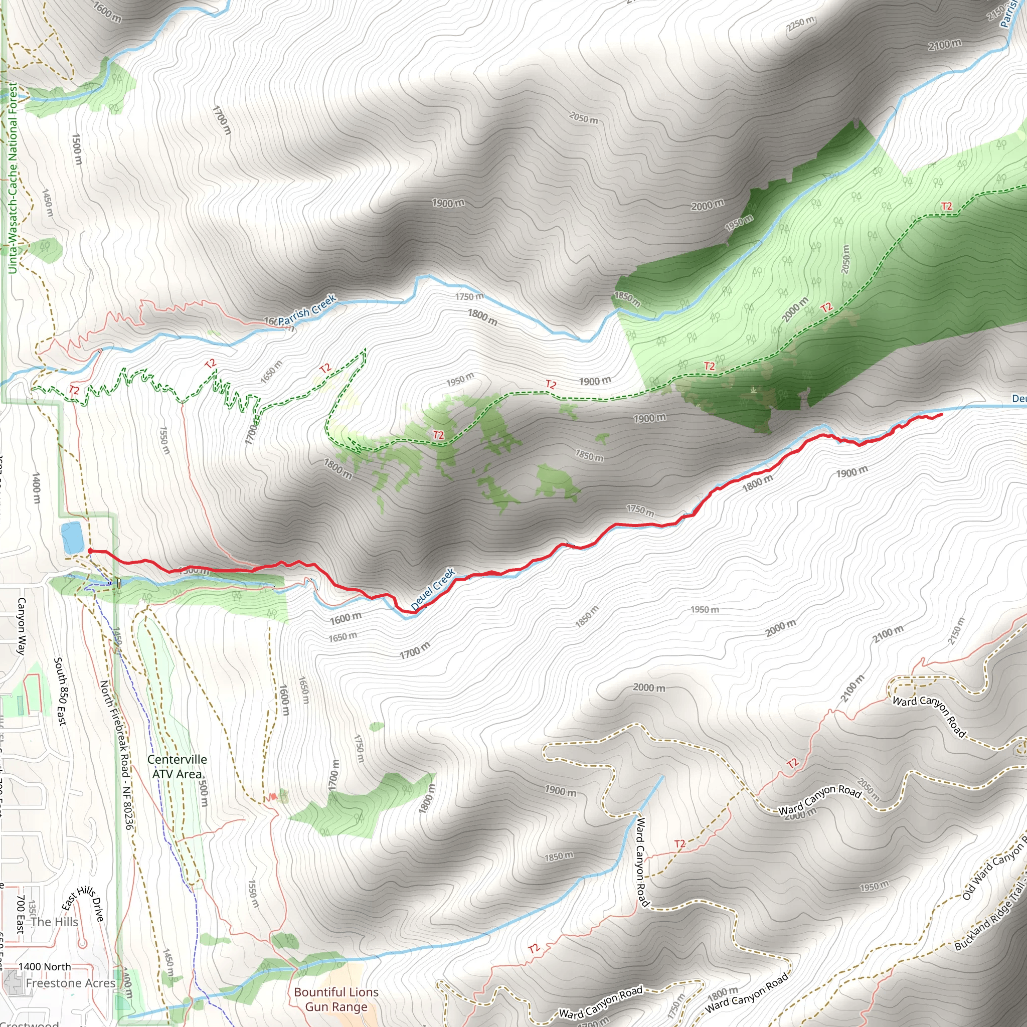 Deuel Creek Trail mobile static map