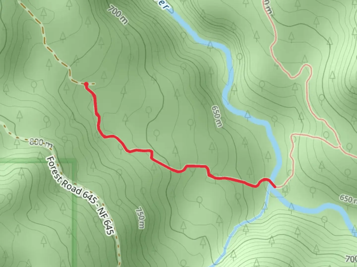 An image depicting the trail Middle Santiam River via Pyramid Peak Trail and its surrounding area.