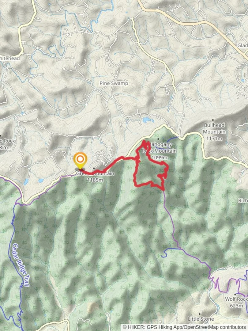 An image depicting the trail Scott Ridge and Mountains to Sea Loop Trail and its surrounding area.