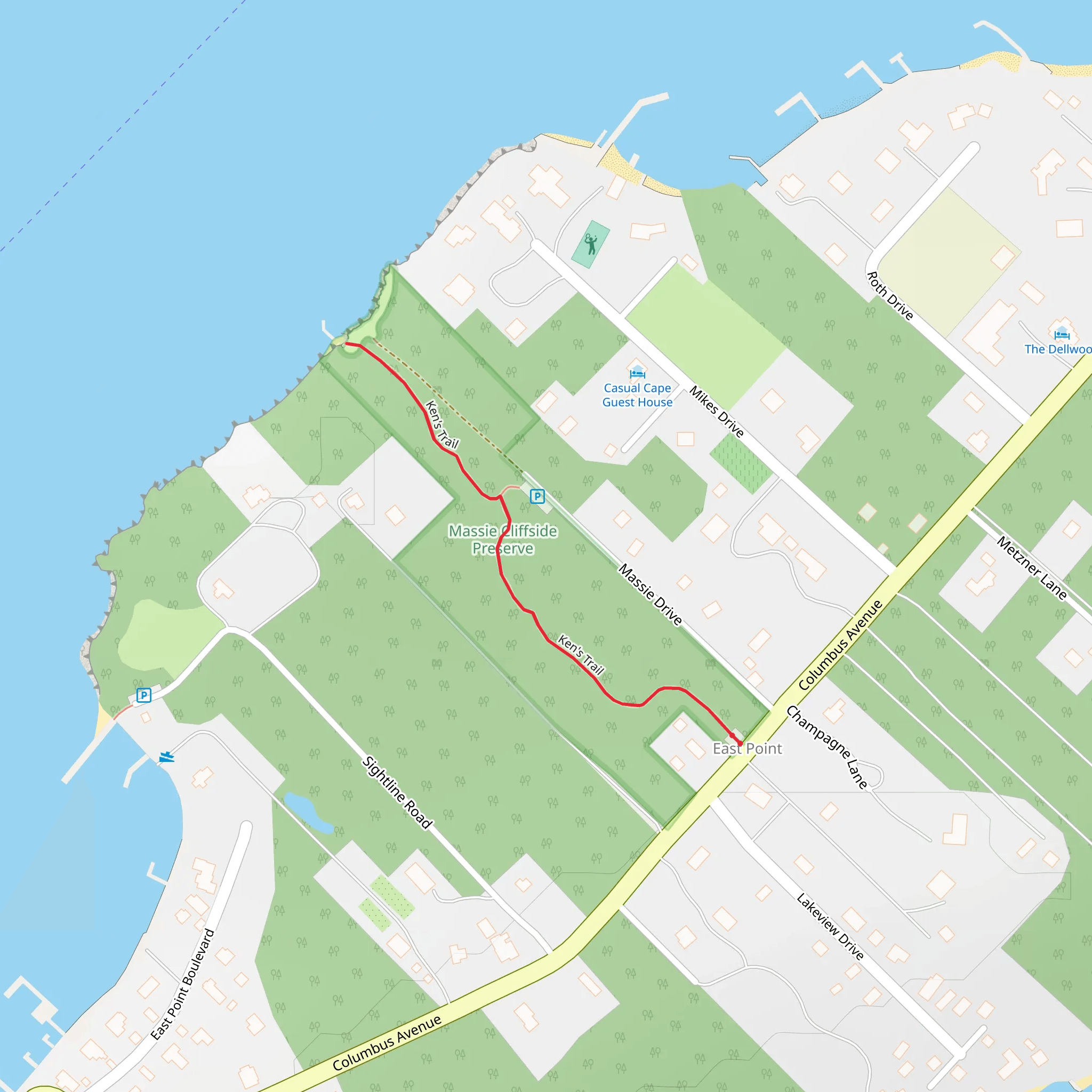 East Point from Columbus Avenue mobile static map