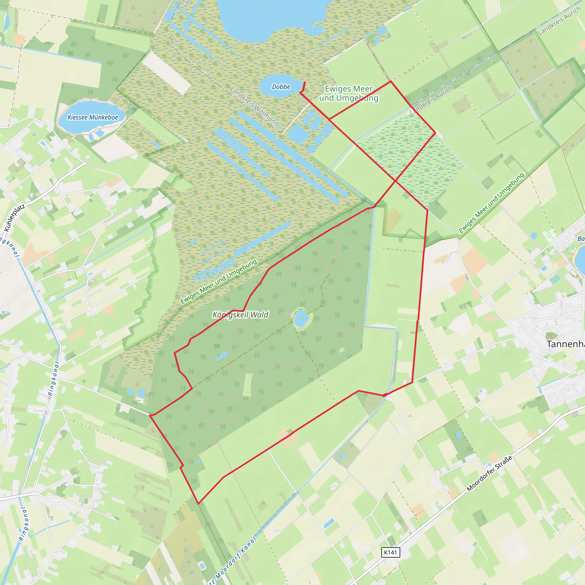 Königskeil Wald Loop mobile static map