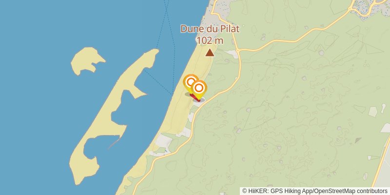 Dune Du Pilat spur 3 Map