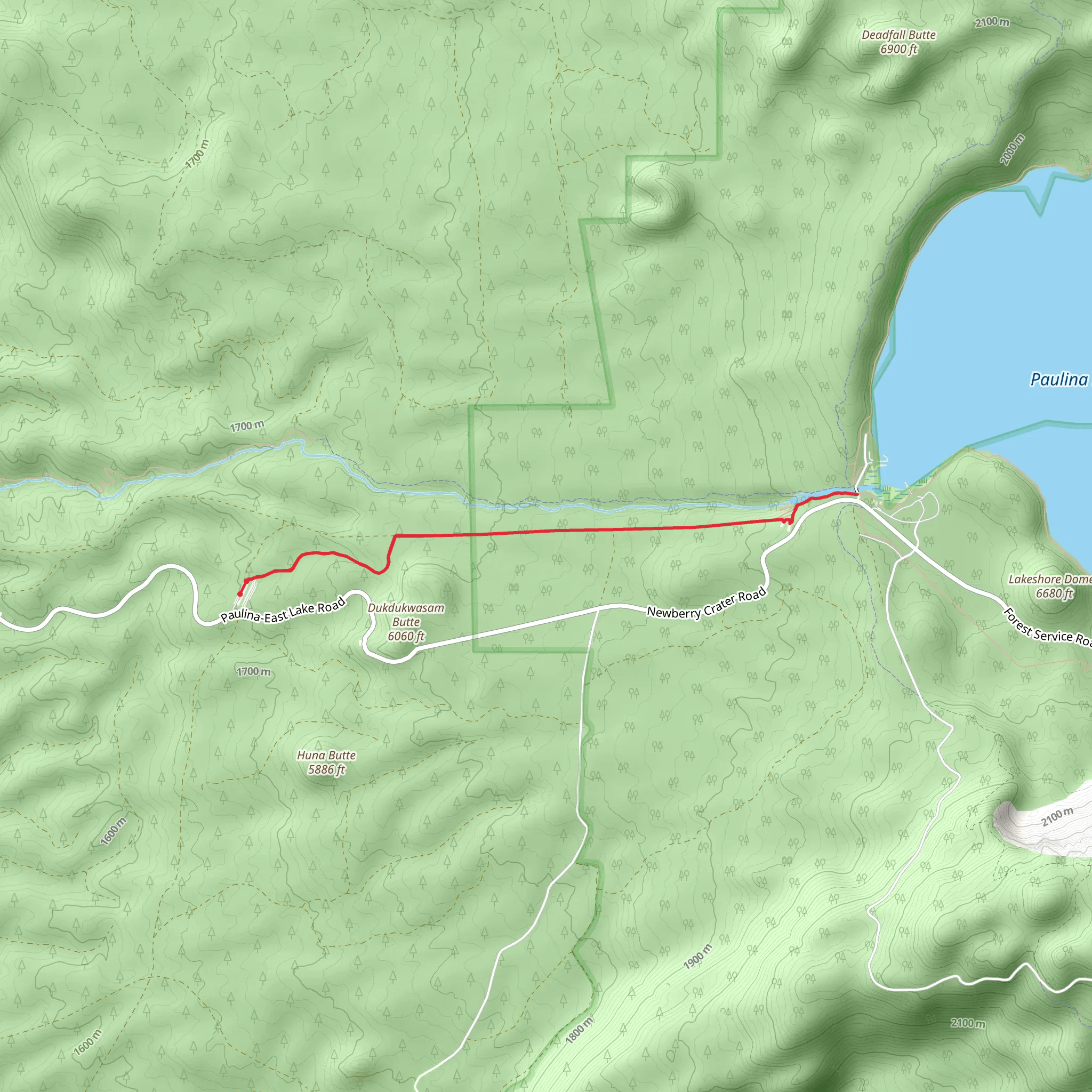 Paulina Falls from Paulina-East Lake Road mobile static map