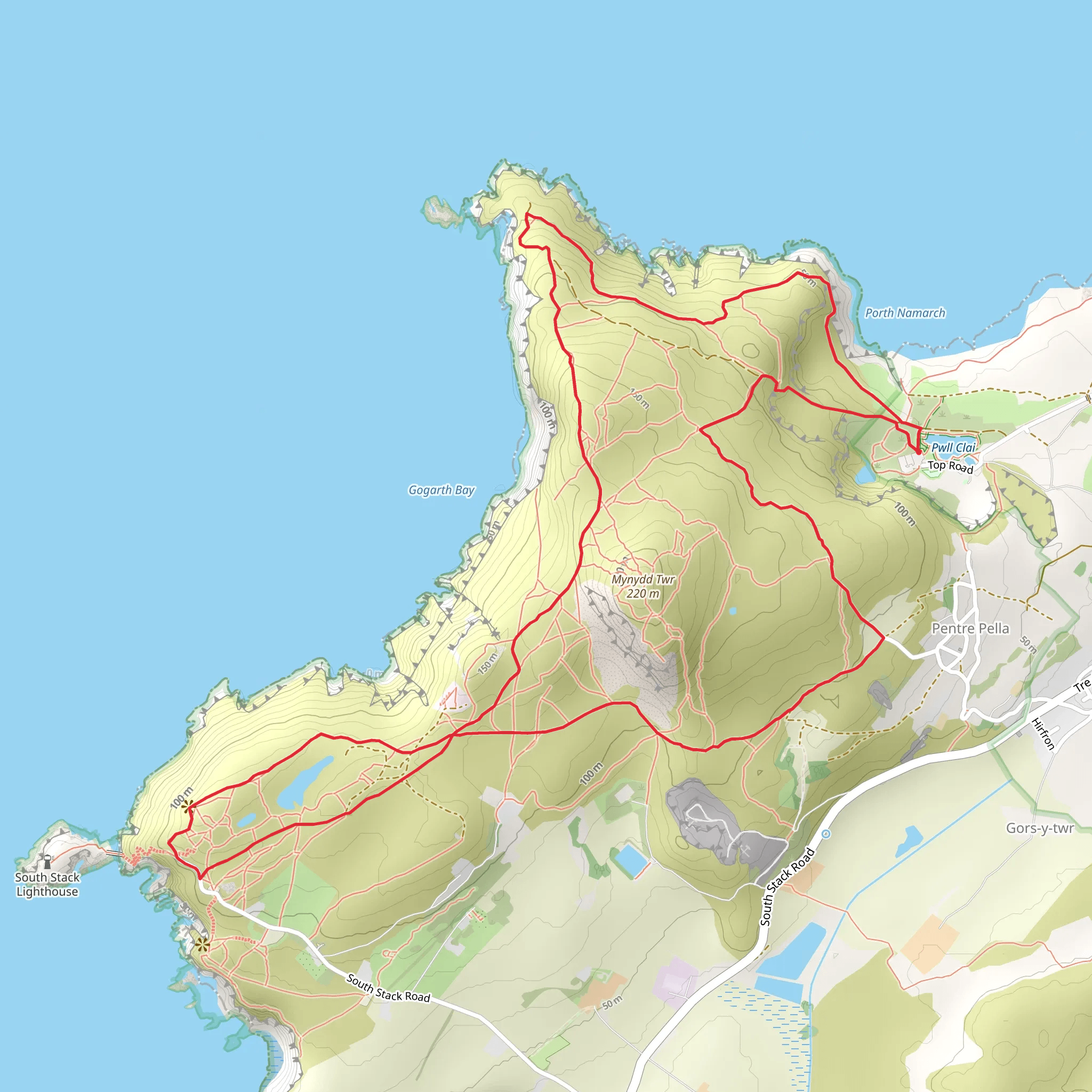 Breakwater Country Park Loop mobile static map