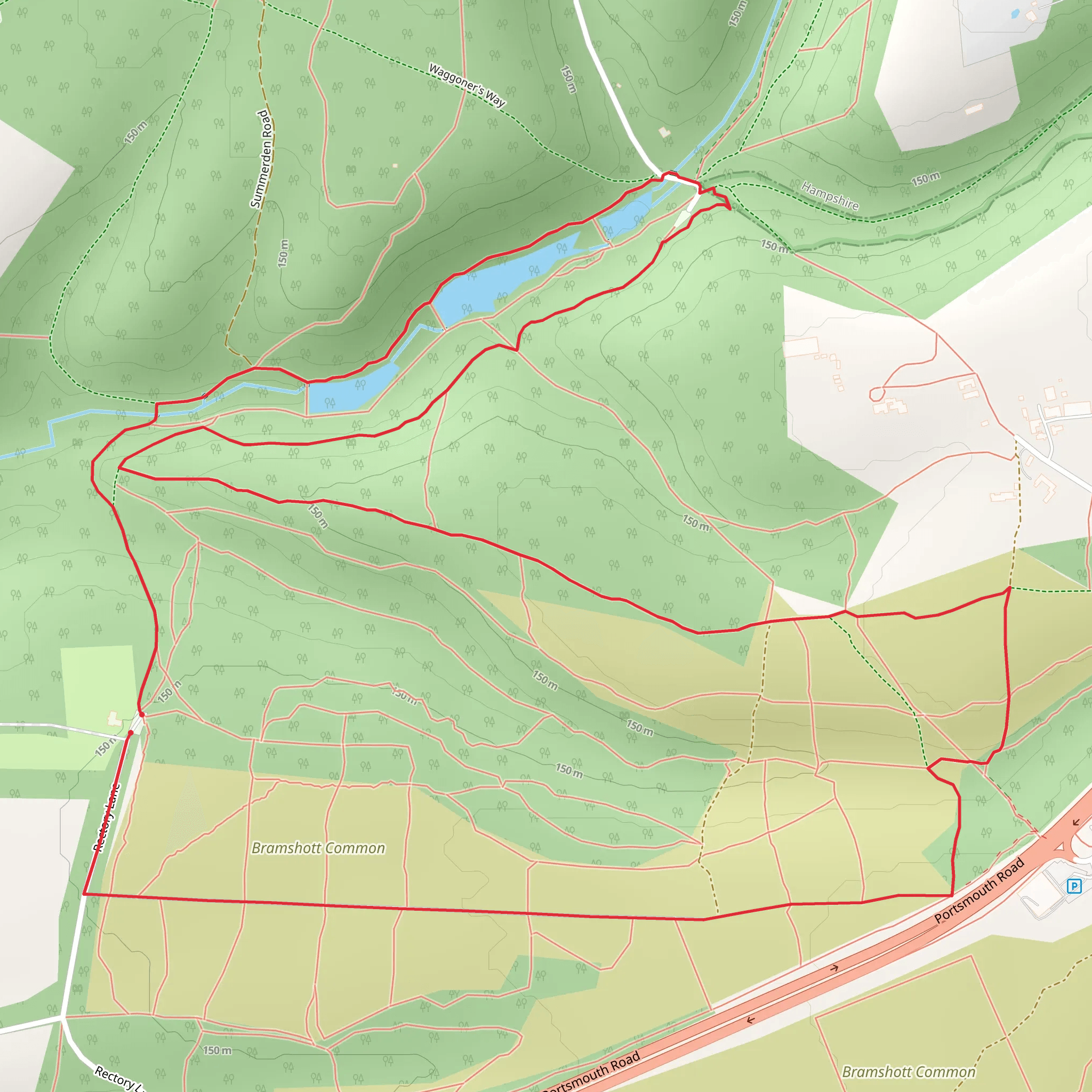 Bramshott Common mobile static map