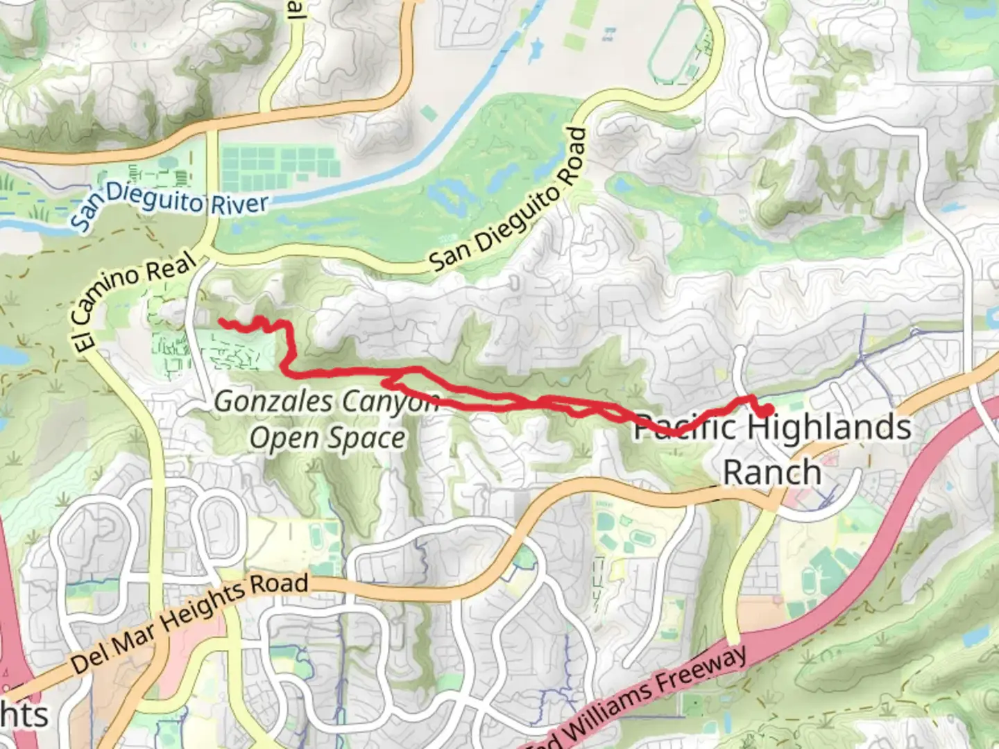 An image depicting the trail Lagoon Loop Trail - Gonzales Canyon Open Space and its surrounding area.