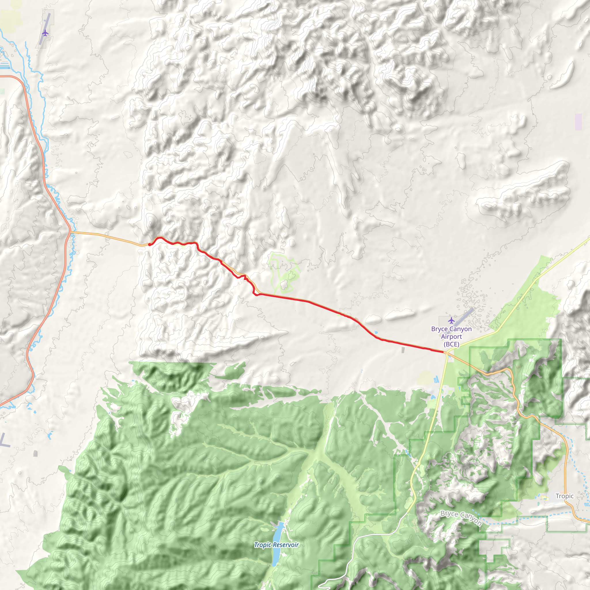 Red Canyon Trail Out and Back mobile static map