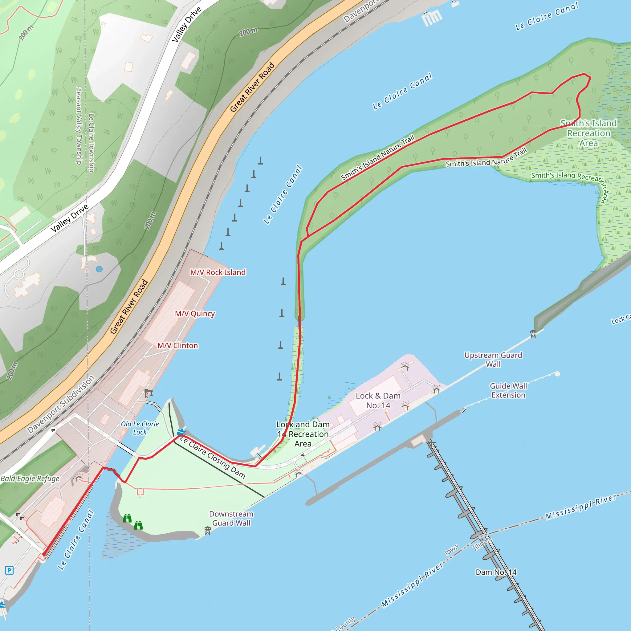 Smith's Island Nature Loop Trail mobile static map