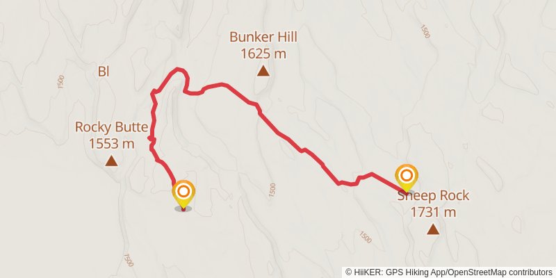 Ultra Pedestrian North Loop stage 126 Map