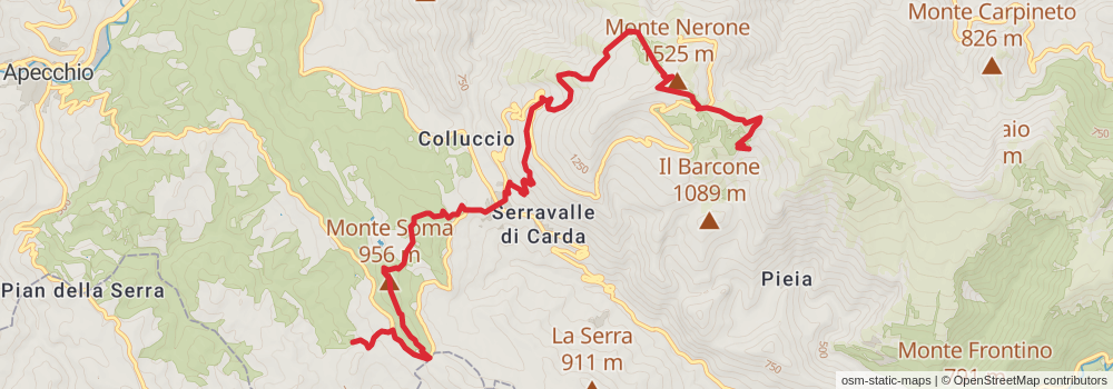 Sentiero Italia - Apennines Section stage 29 Map