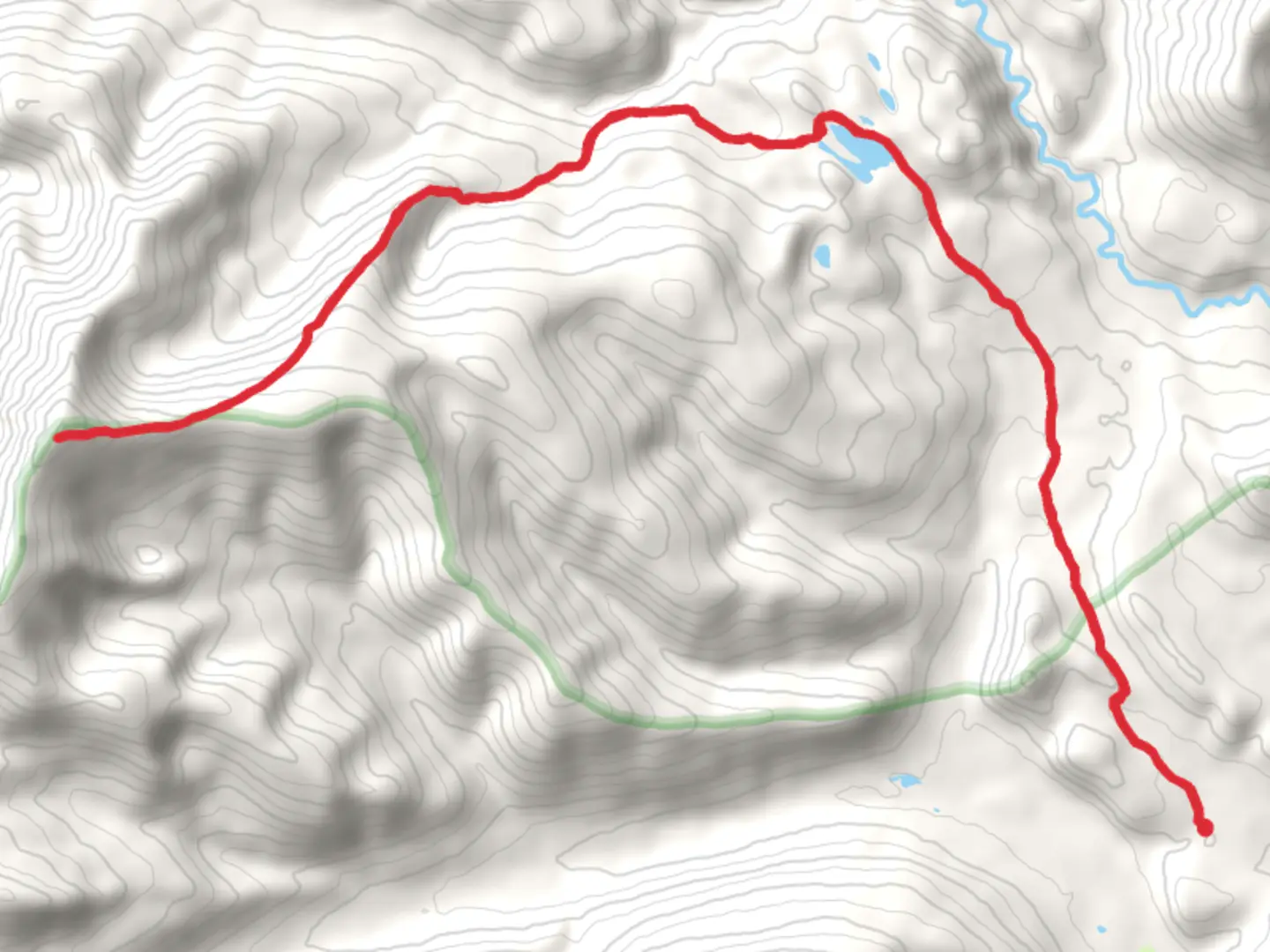 An image depicting the trail Red Mountain Trail via East Fork North Fork Trail and its surrounding area.