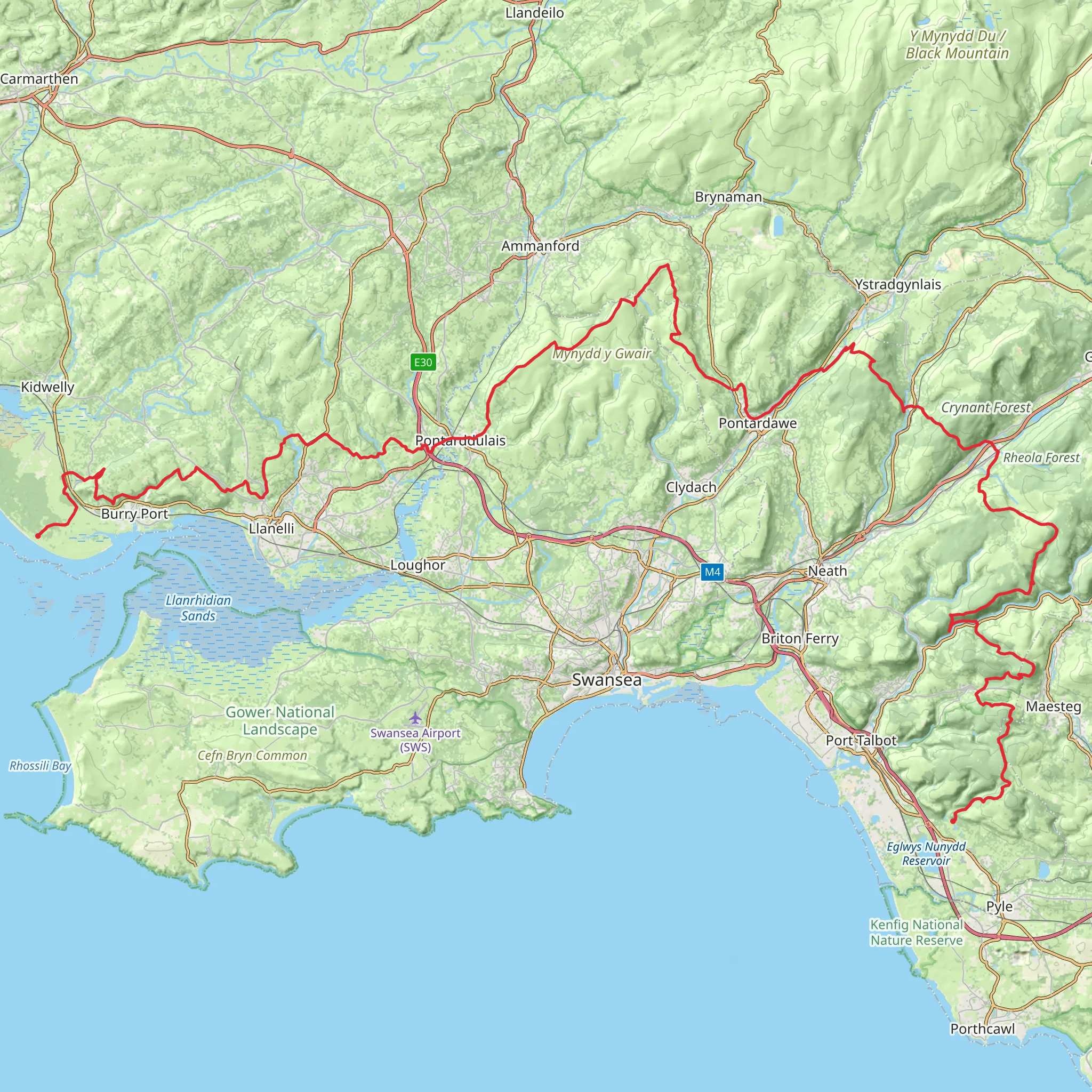 St Illtyd's Walk mobile static map