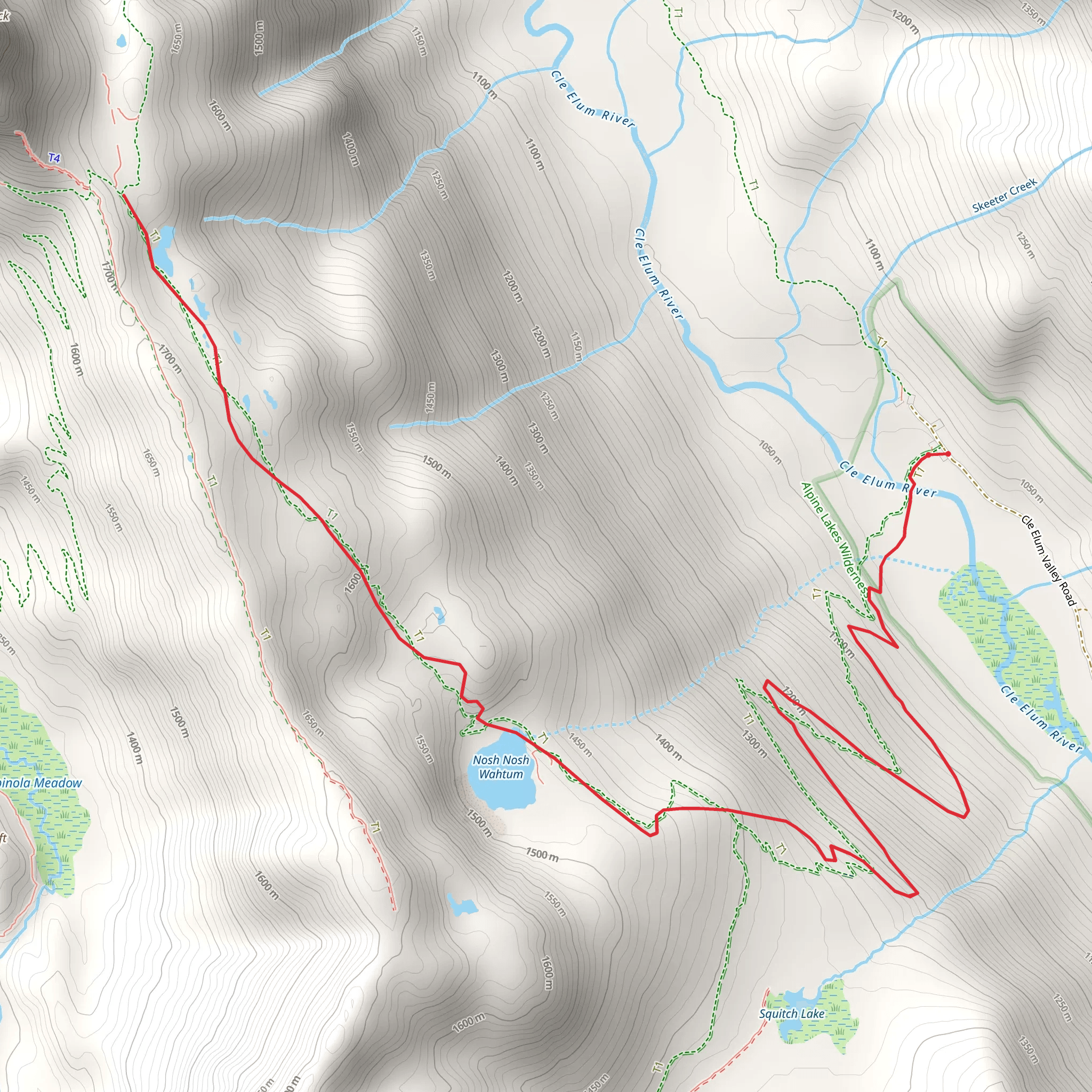Cathedral Pass Trail mobile static map