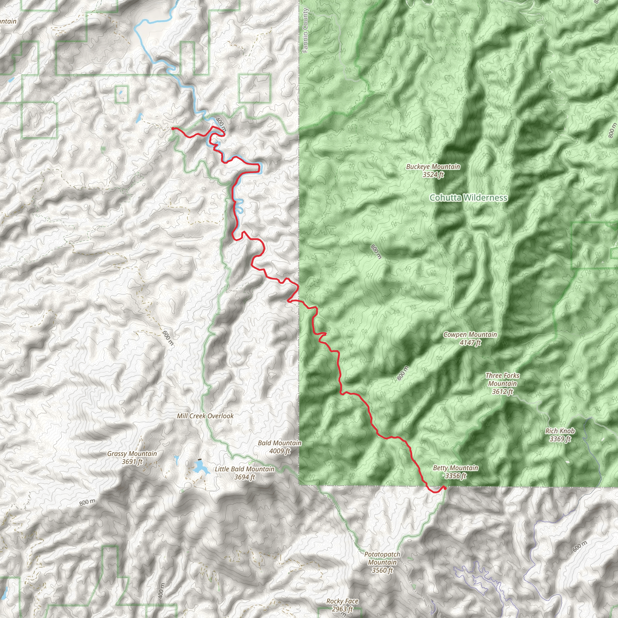 Conasauga River Trail mobile static map