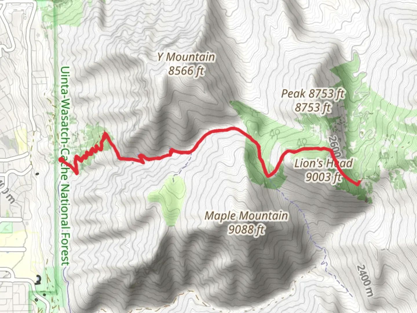An image depicting the trail Slide Canyon Trail and its surrounding area.
