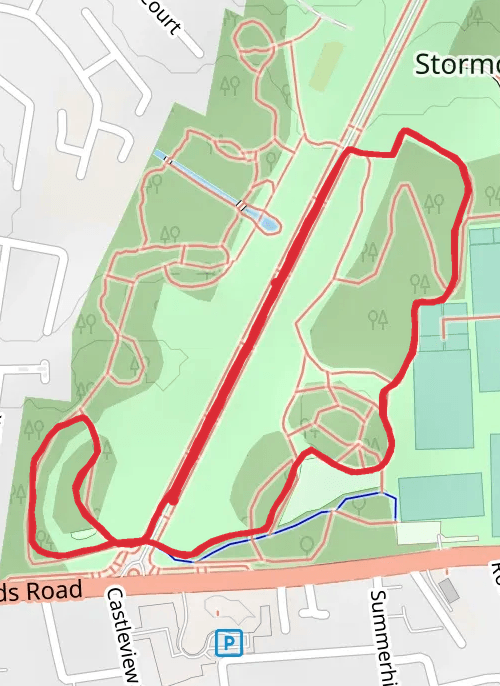 Stormount Parkrun with MH’s mobile static map