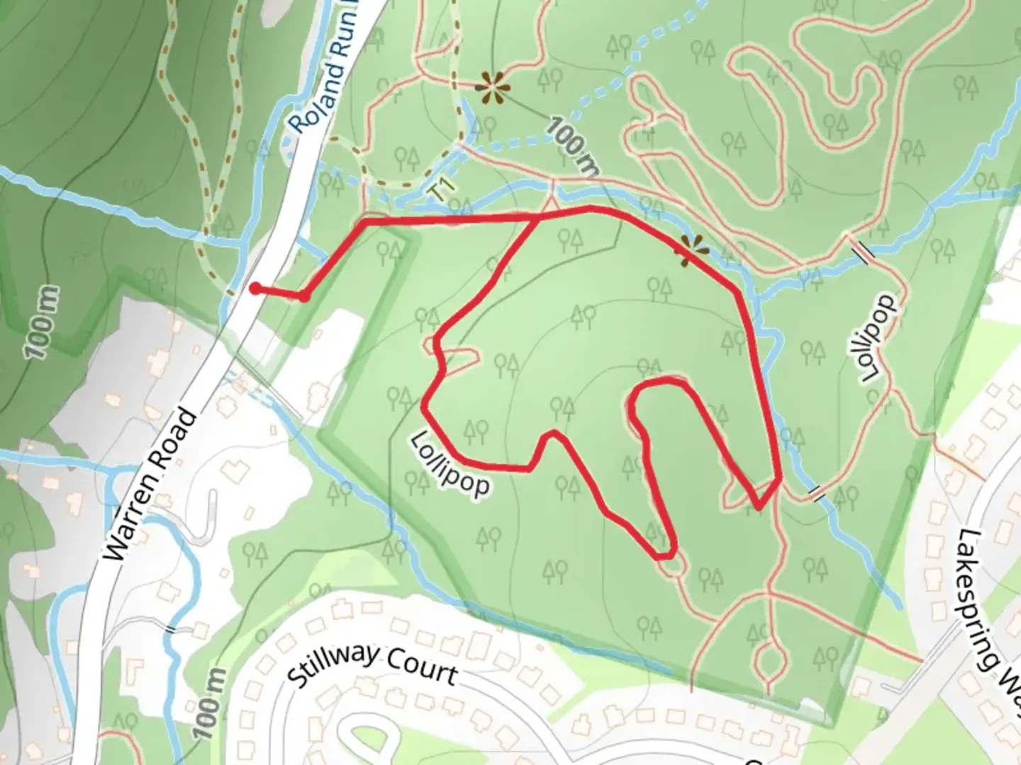 An image depicting the trail Lolipop Short Loop and its surrounding area.