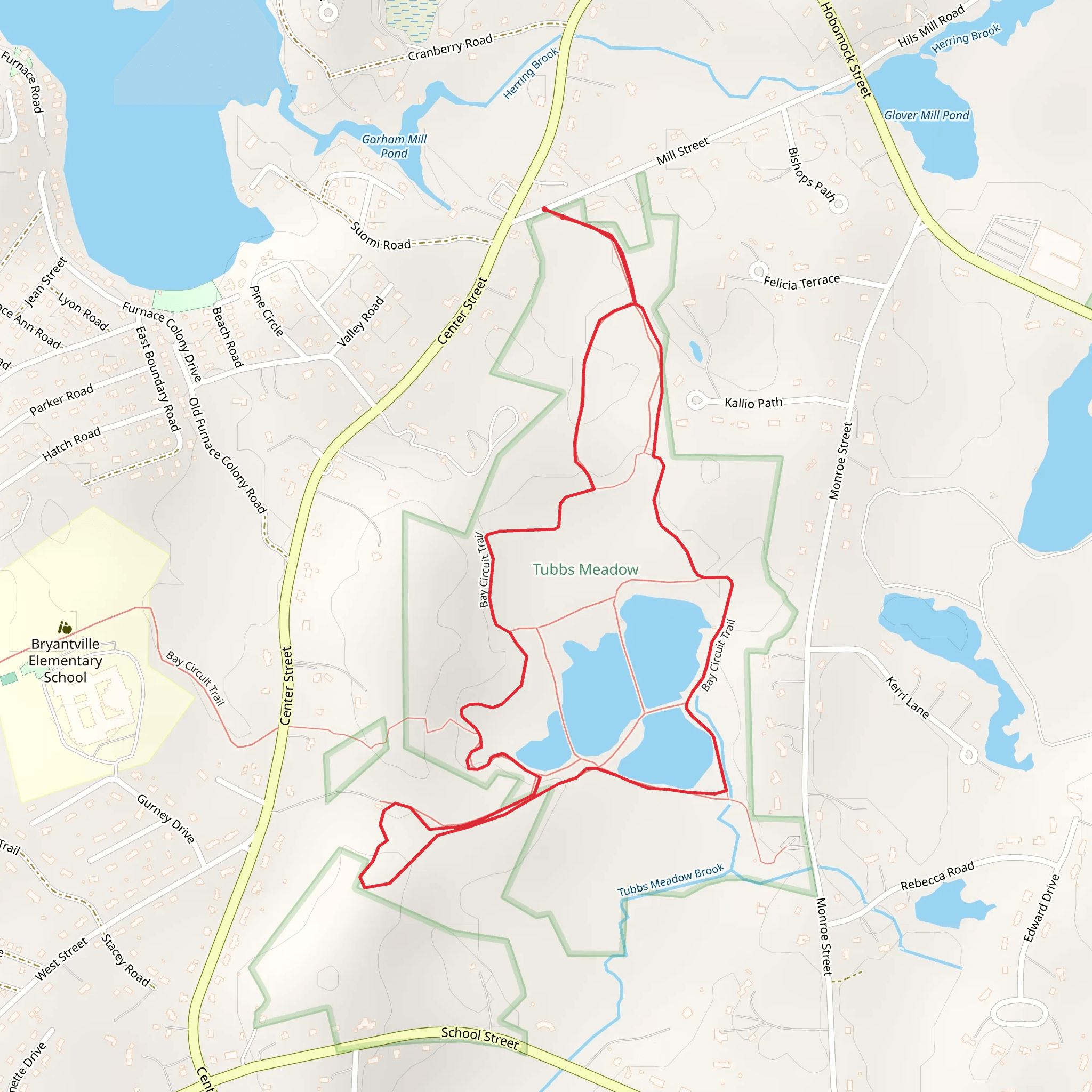 Tubbs Meadow Loop mobile static map