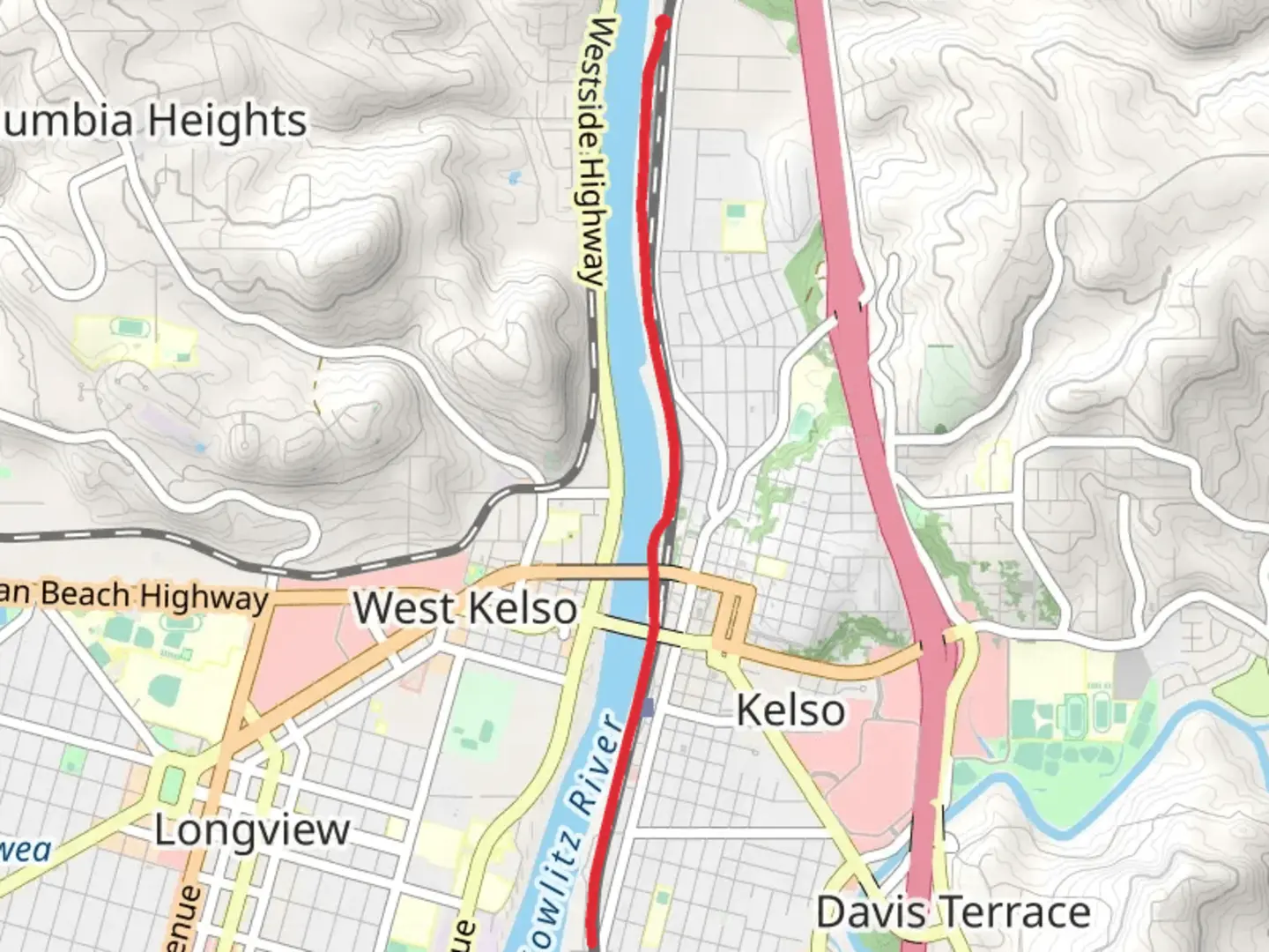 An image depicting the trail Cowlitz River Trail and its surrounding area.