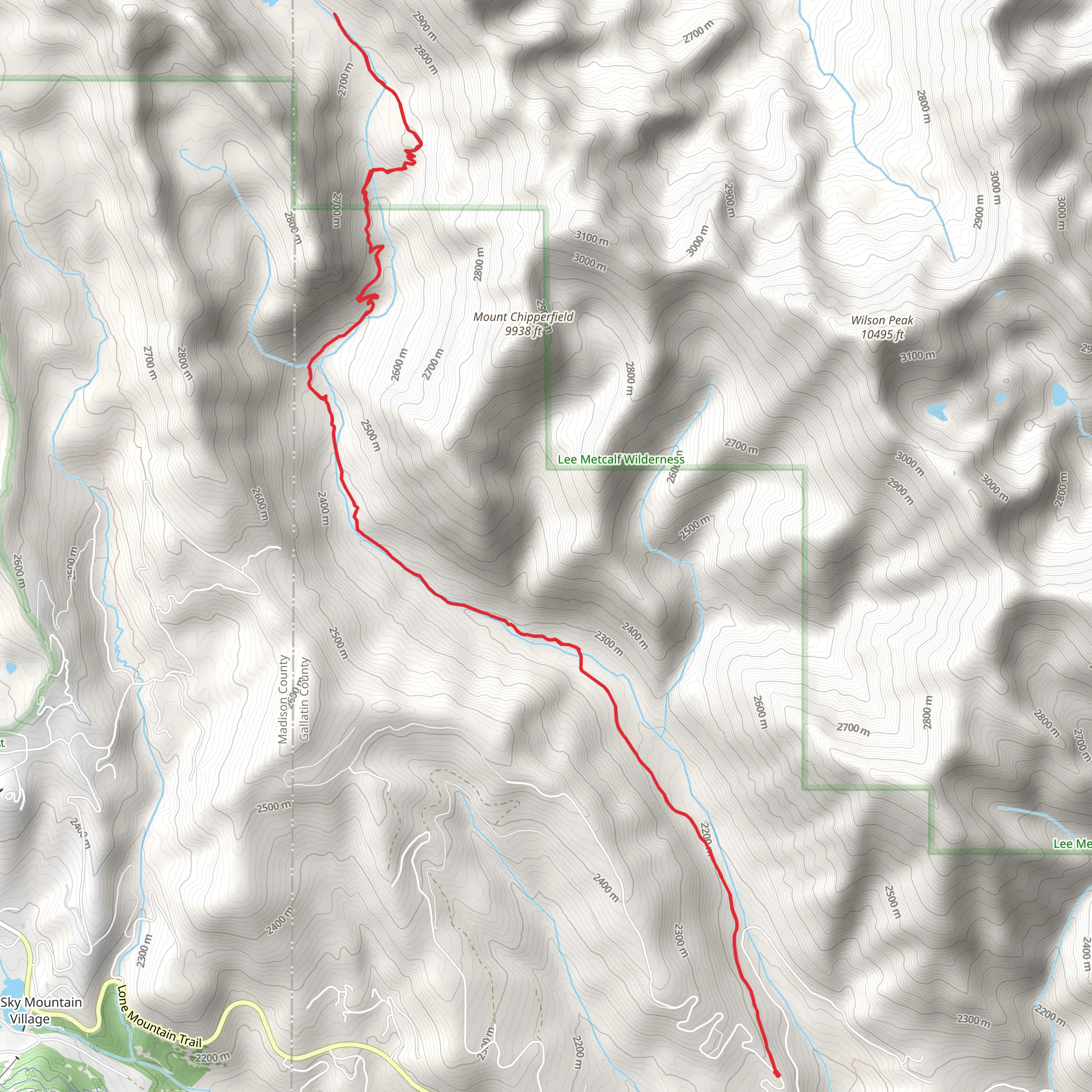 North Fork West Fork Gallatin River Short Walk mobile static map