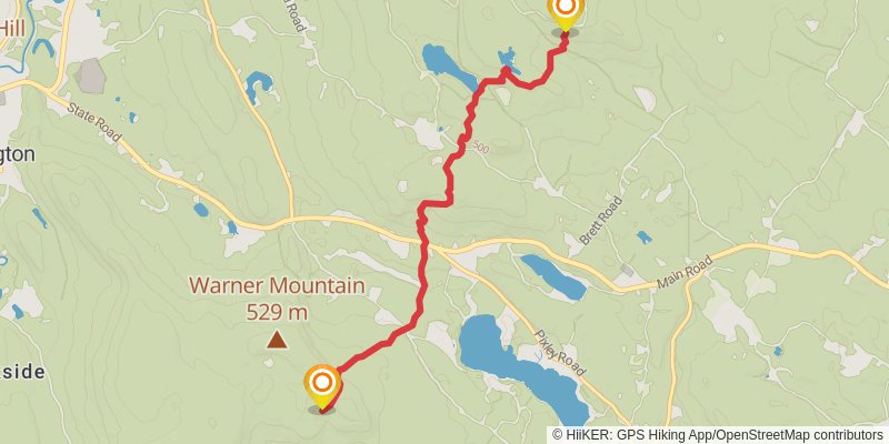 Appalachian Trail stage 150 Map