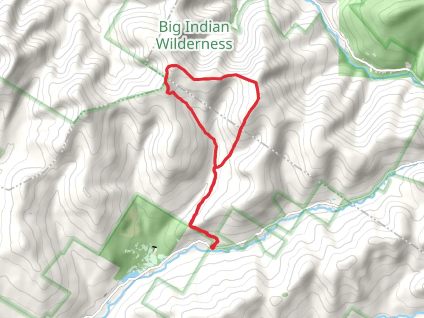 An image depicting the trail Fir Mountain and Big Indian Mountain via Pine Hill - West Branch Trail and its surrounding area.