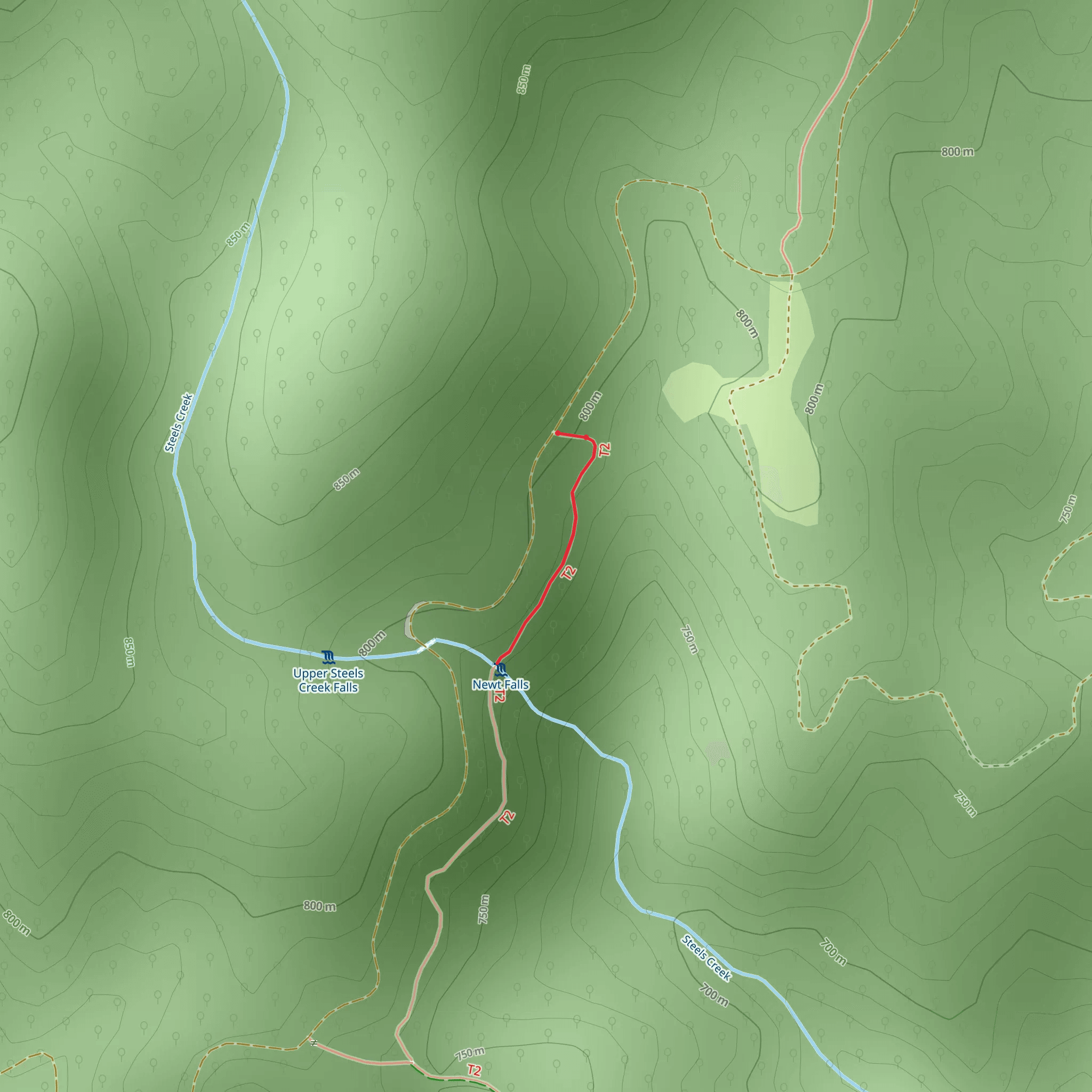 Steels Creek mobile static map