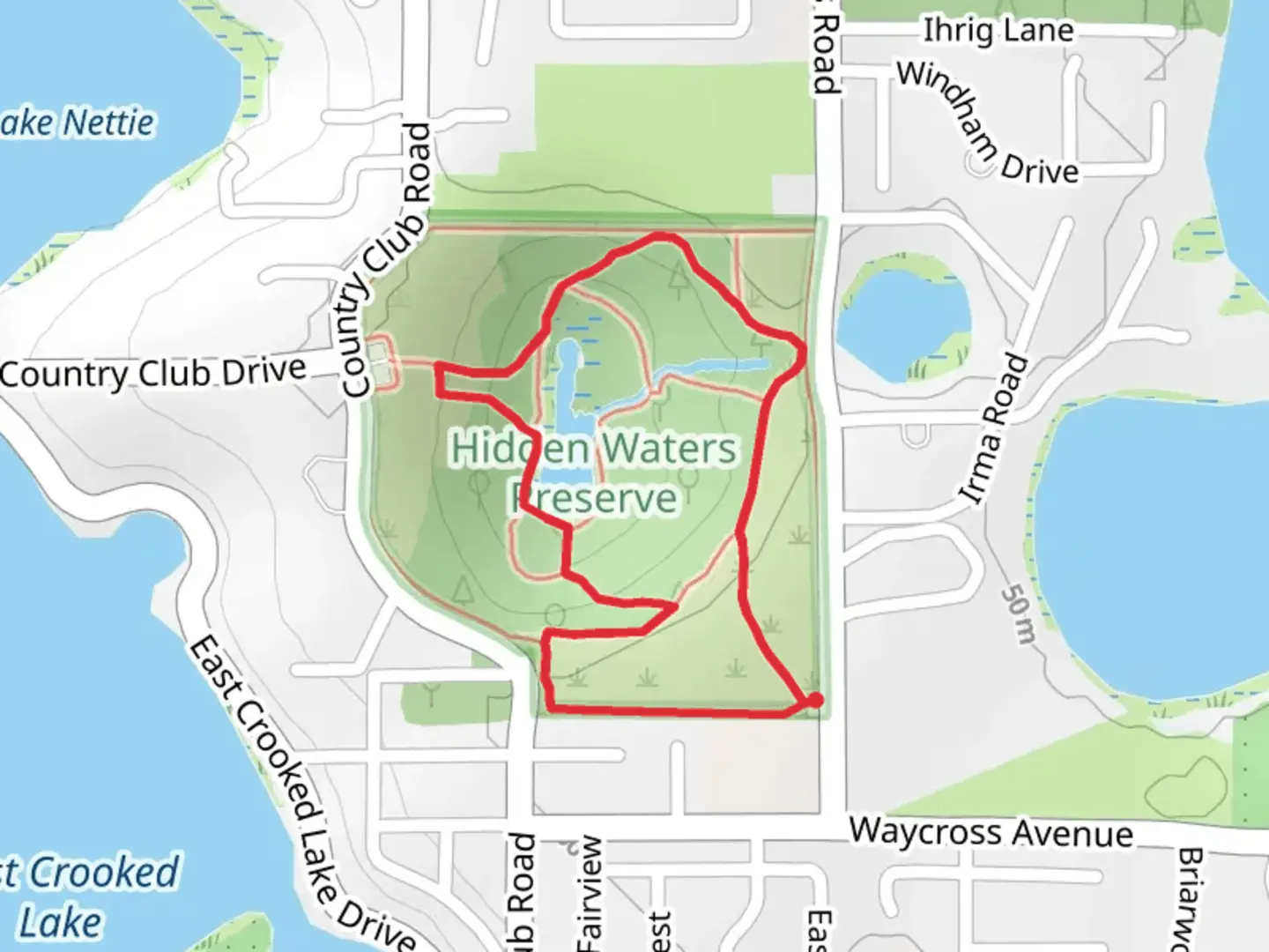 An image depicting the trail Lake Alfred Loop and its surrounding area.