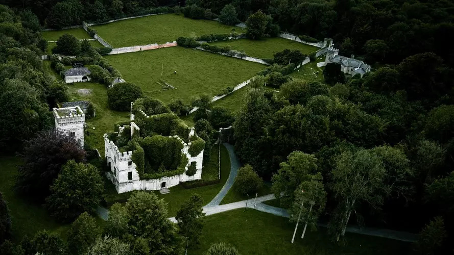 An image depicting the trail Donadea Forest Park and its surrounding area.