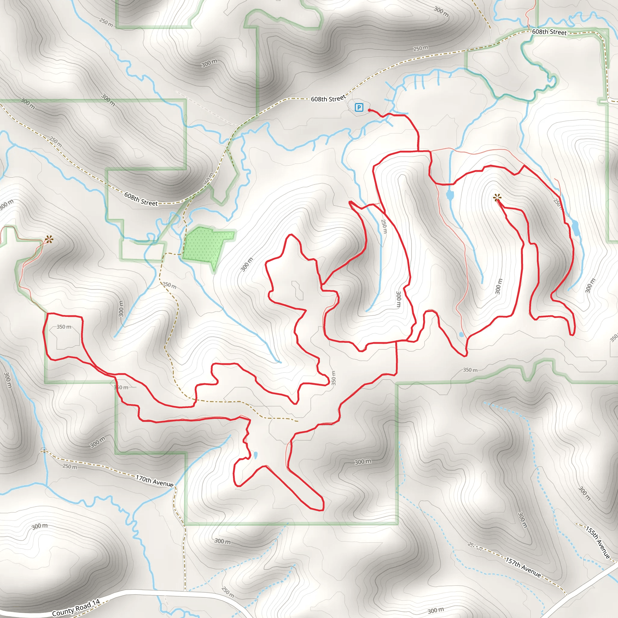 Richard J Dorer Memorial Hardwood State Forest Loop mobile static map