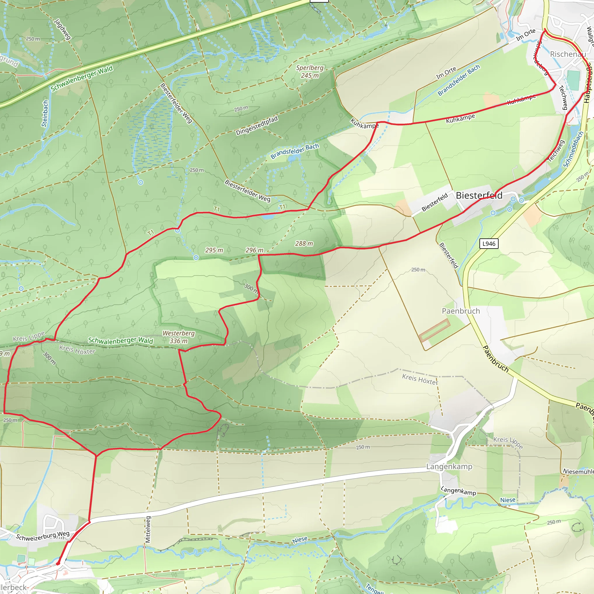Westerberg Loop via Biesterfeldweg mobile static map
