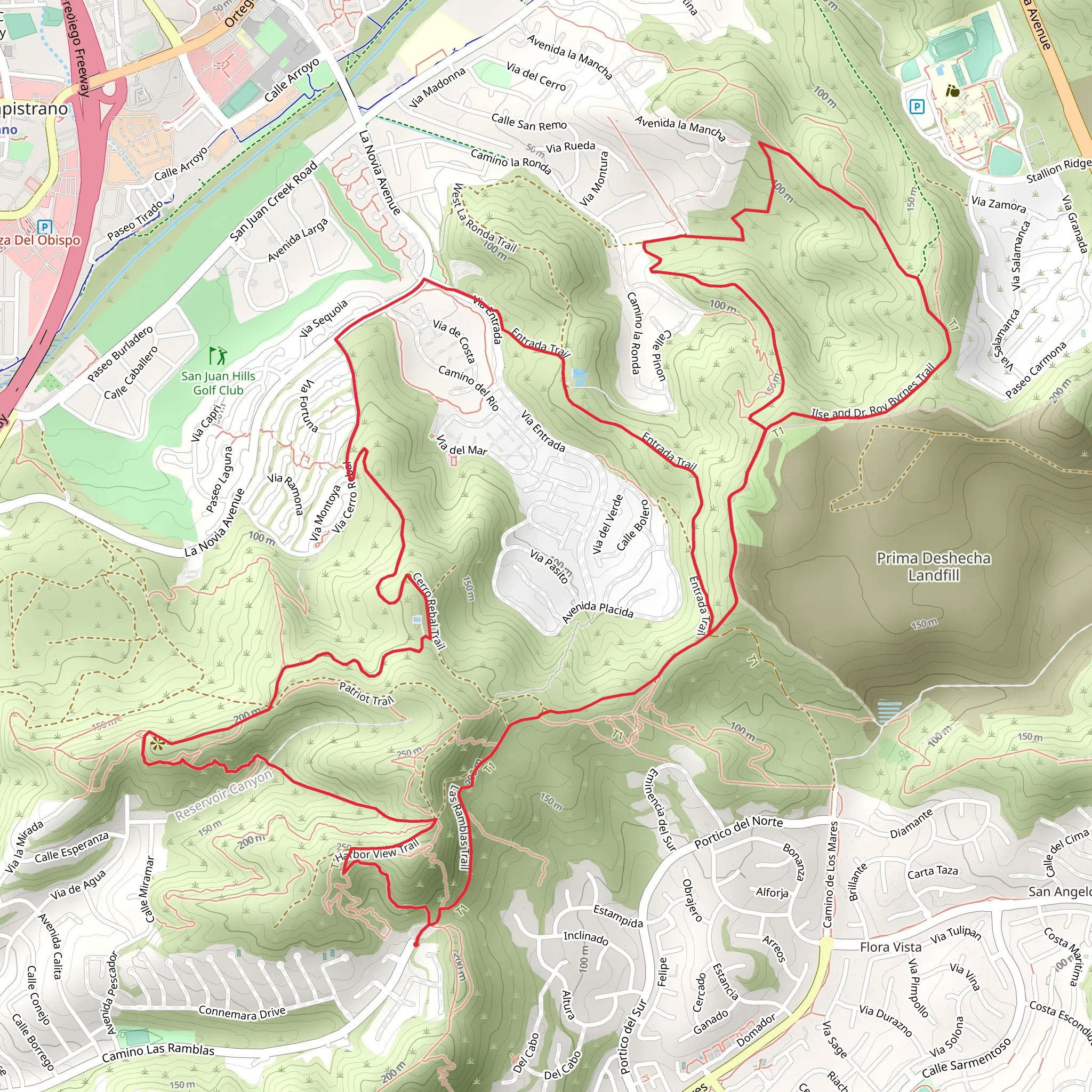 East La Ronda Trail, Lomas San Juan Park and Cerro Rebal Loop Trail mobile static map