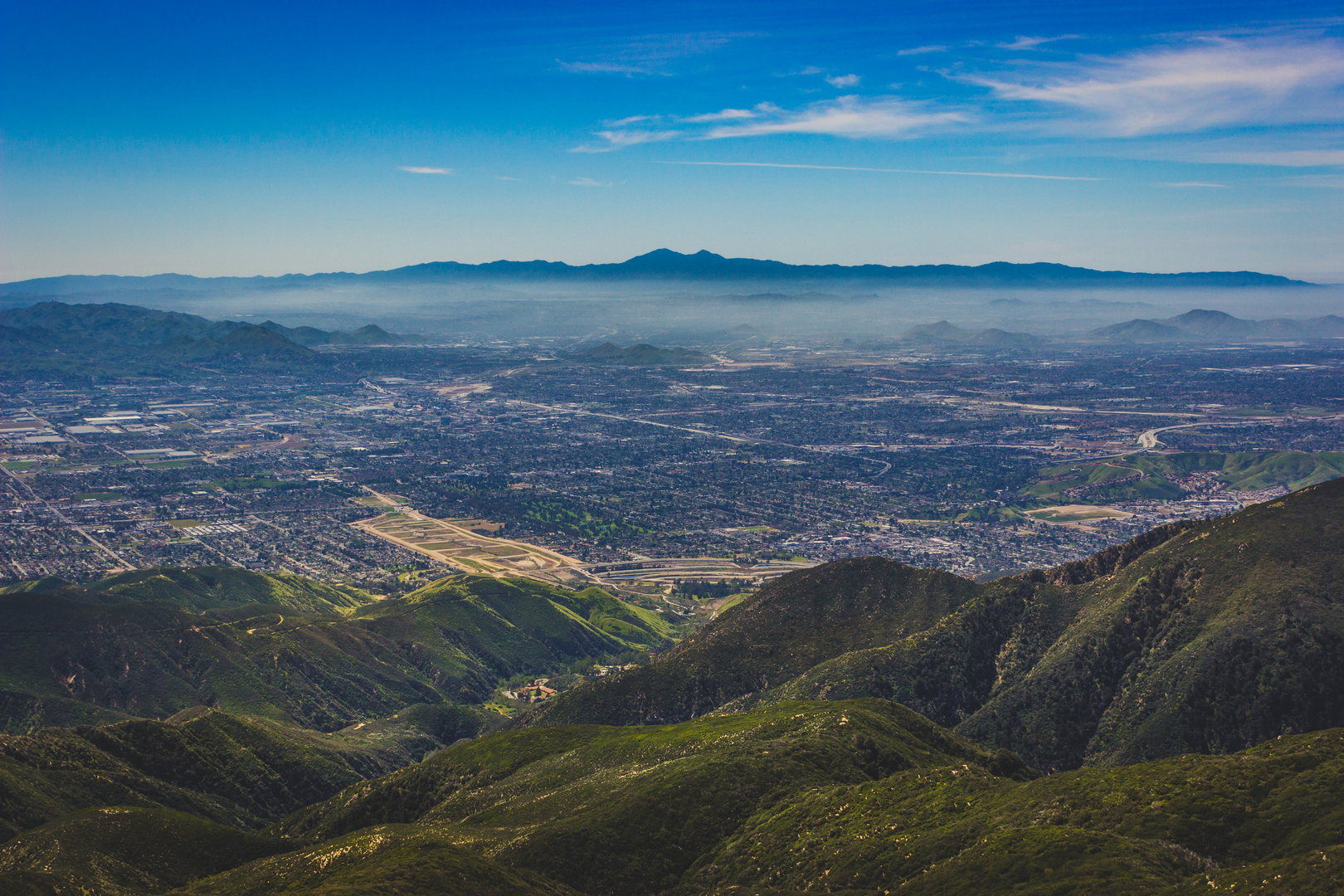 An image depicting the trail San Bernardino Peak Trail from Forsee Ridge Road and its surrounding area.