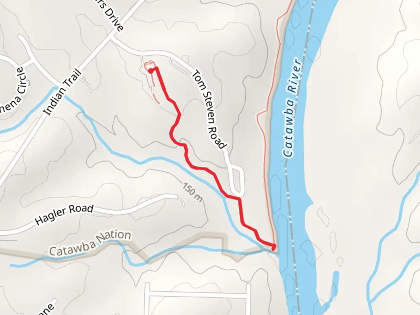 An image depicting the trail Walk to Catawba River and its surrounding area.