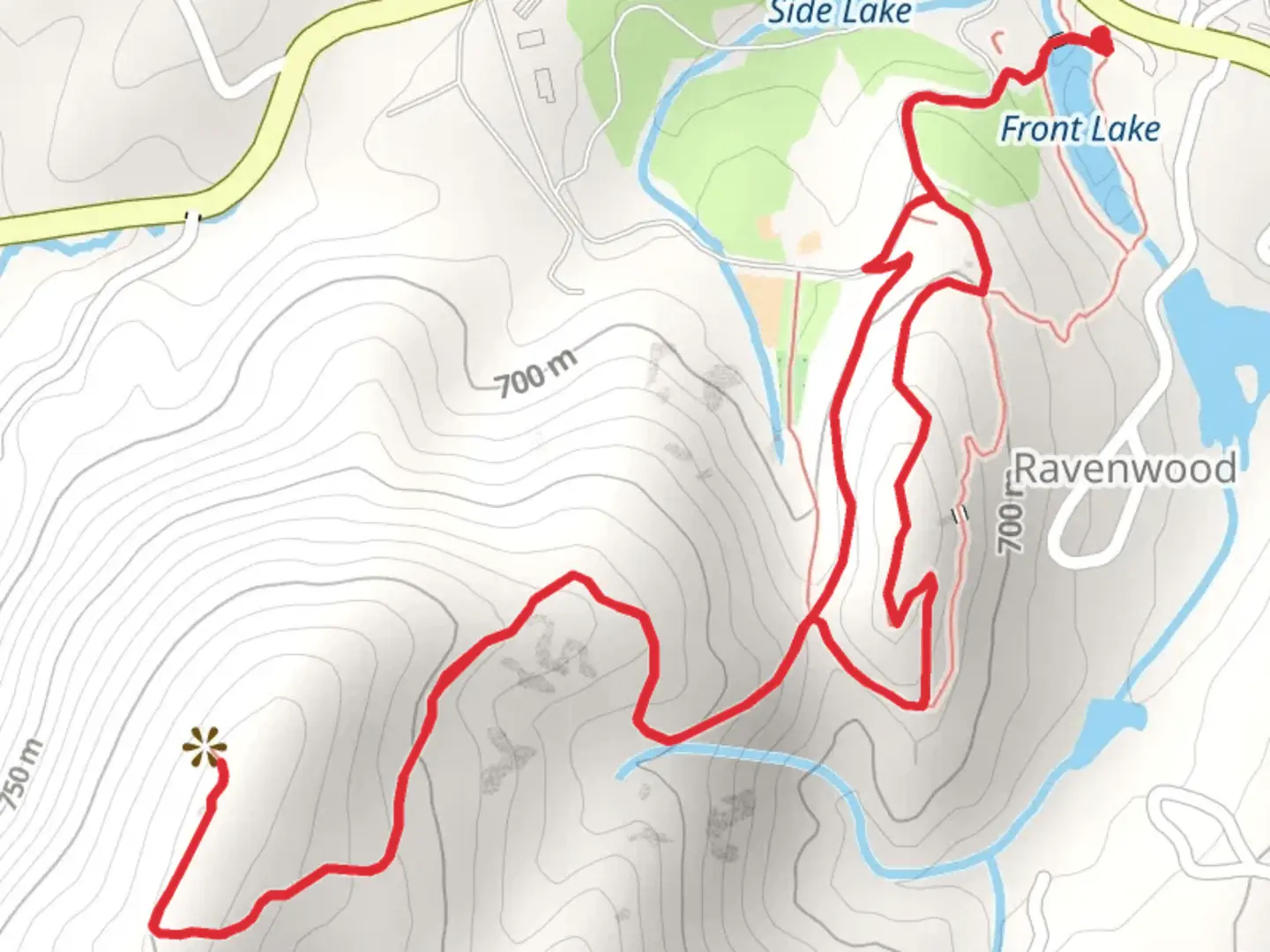 An image depicting the trail Glassy and Little Glassy Mountain Loop Trail and its surrounding area.