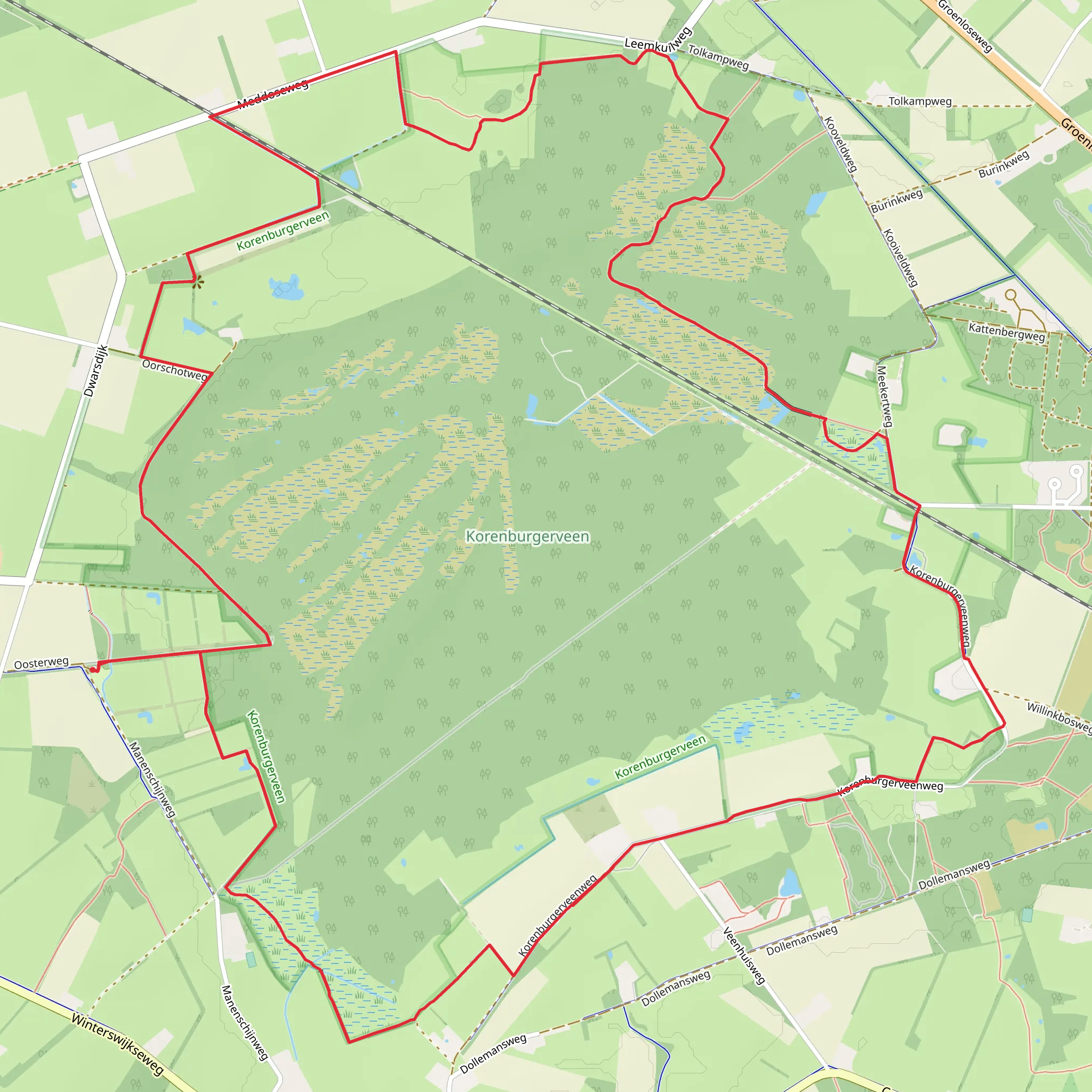 Vrangenderveld Wandeling and Wenterslenterpad Loop mobile static map