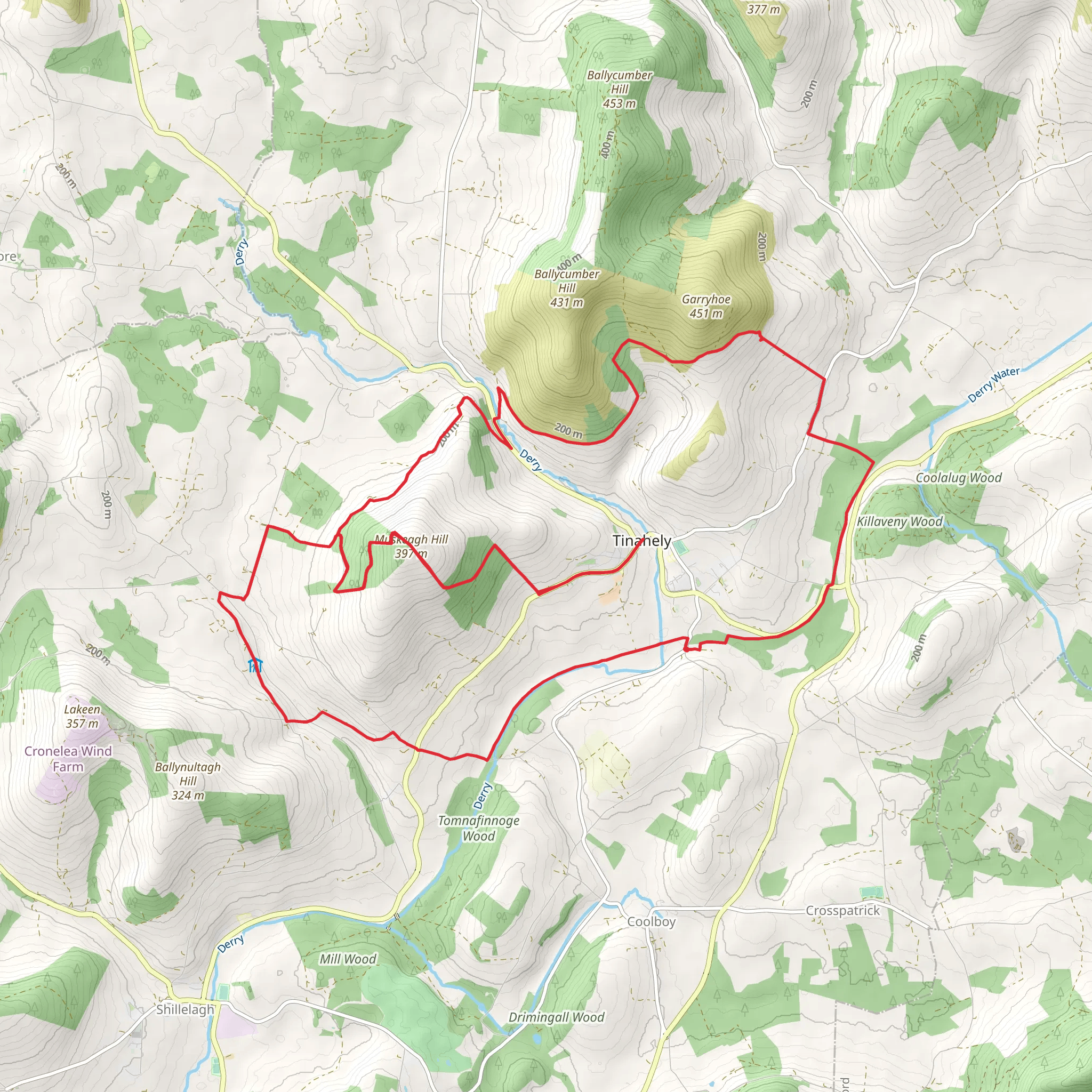 Tinahely Loop mobile static map