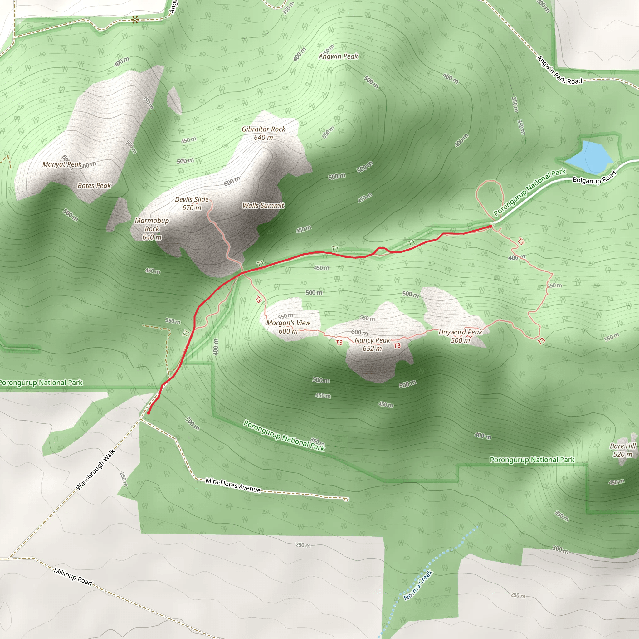 Wansbrough Walk mobile static map