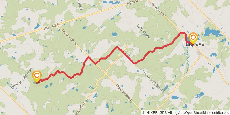 Oak Ridges Trail stage 11 Map