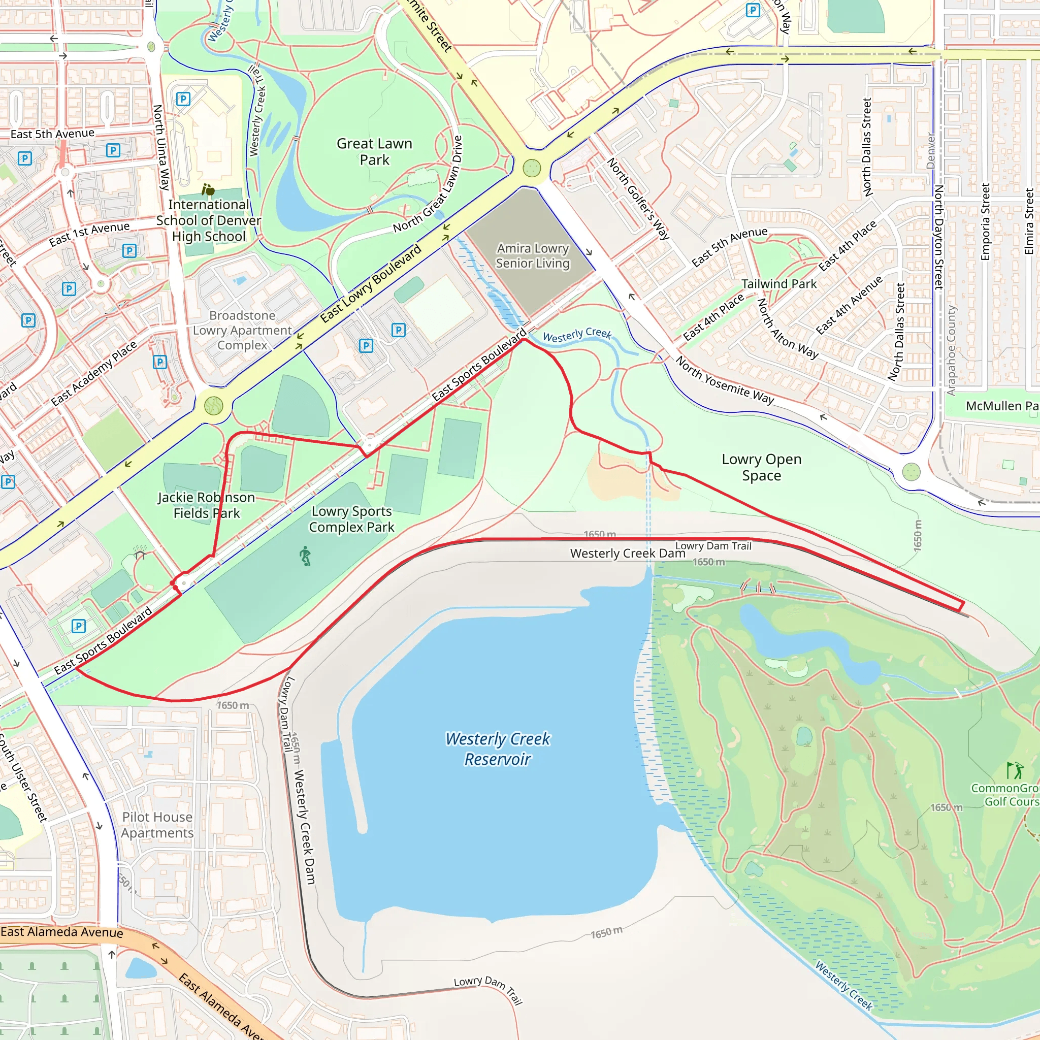 Westerly Creek Loop mobile static map