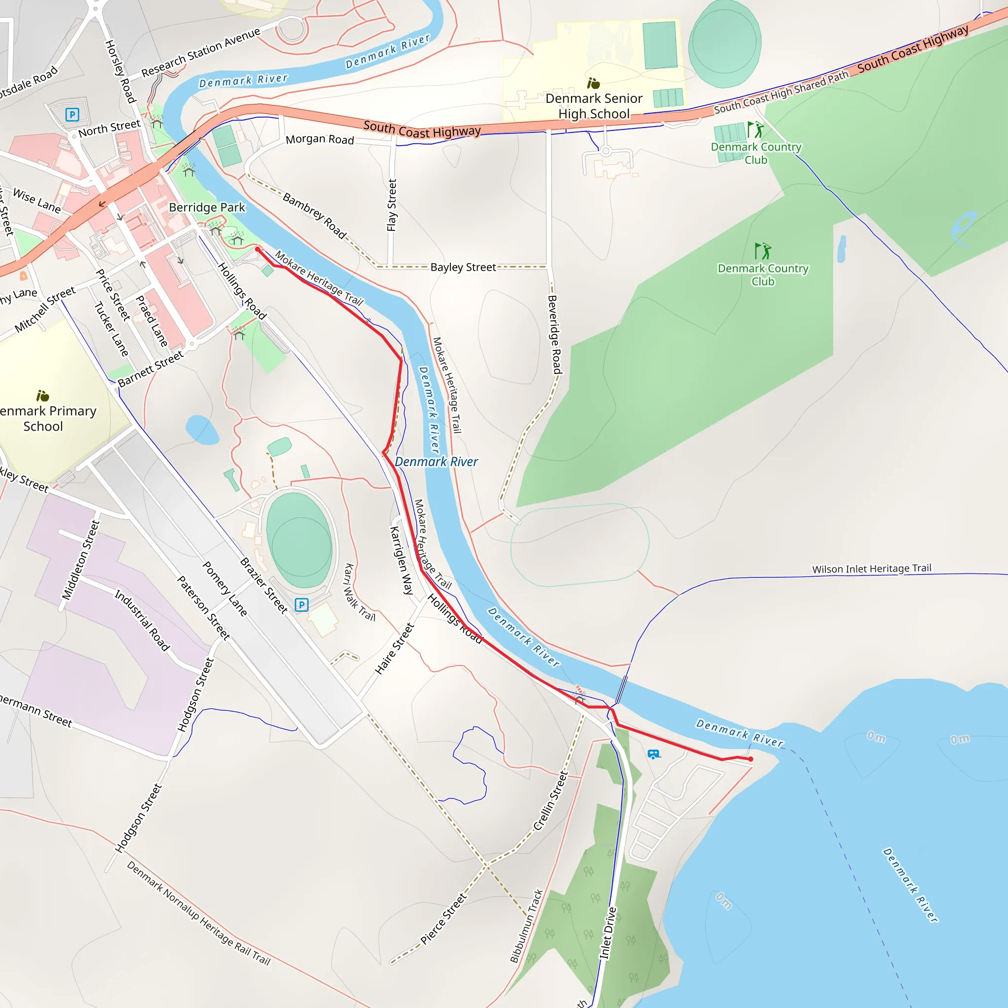 Kwoorabup Water Walk mobile static map