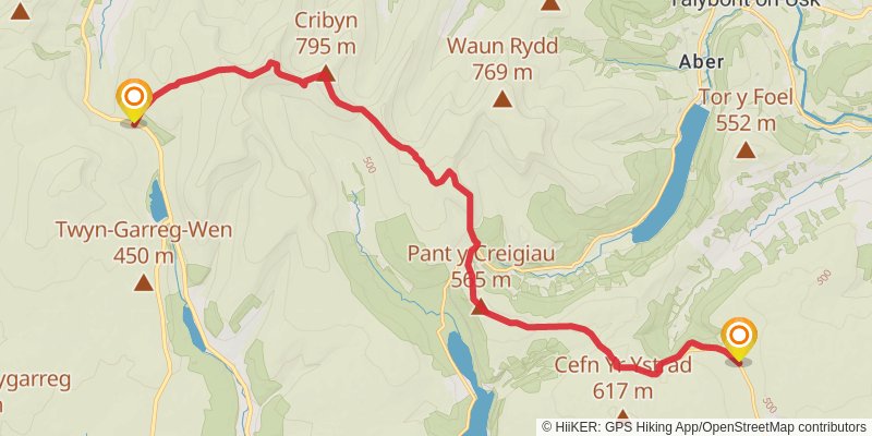 Cambrian Way stage 8 Map