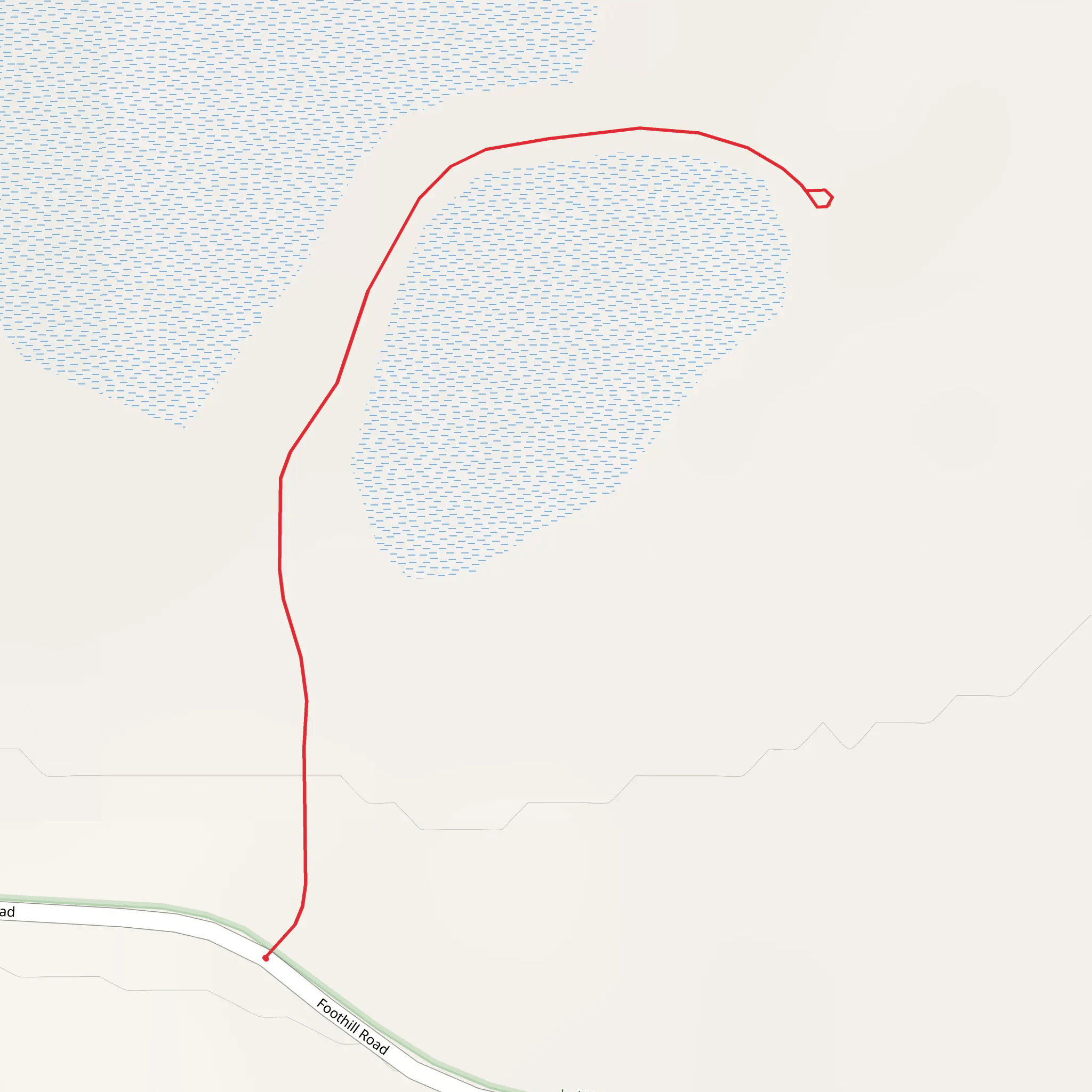 Foothill Road mobile static map