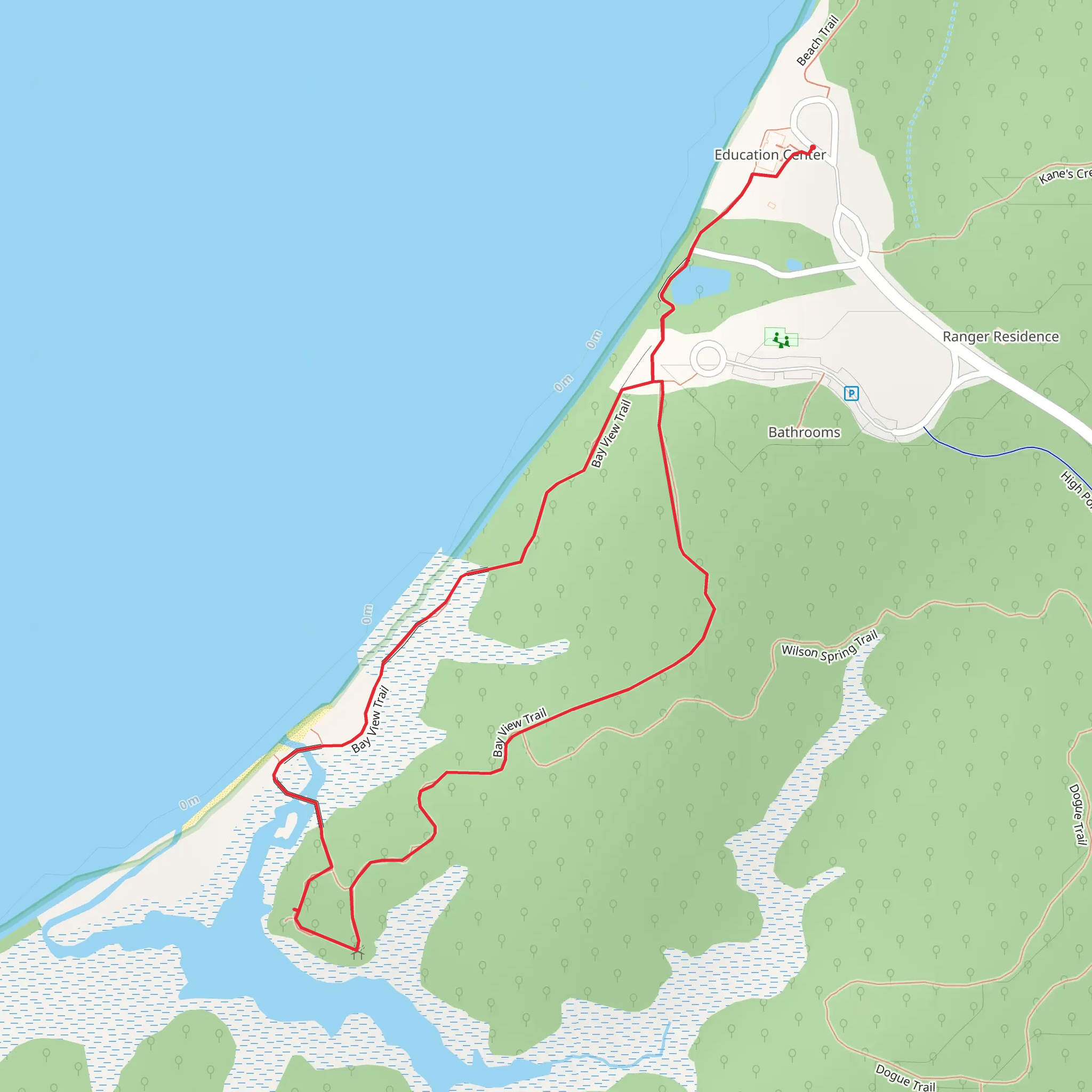 Bayview Loop Trail mobile static map