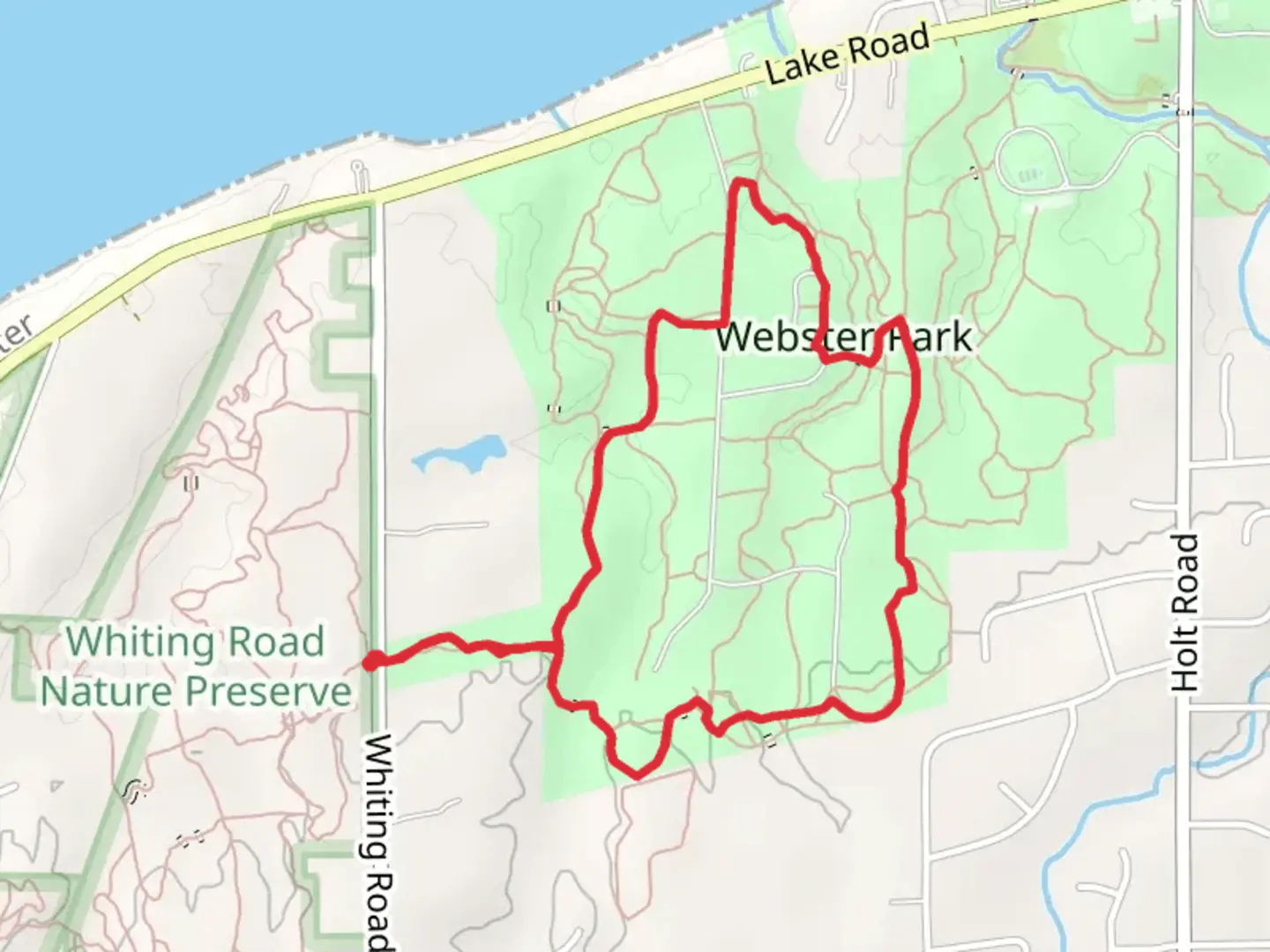 An image depicting the trail Onondaga Trail and West Loop Trail and its surrounding area.
