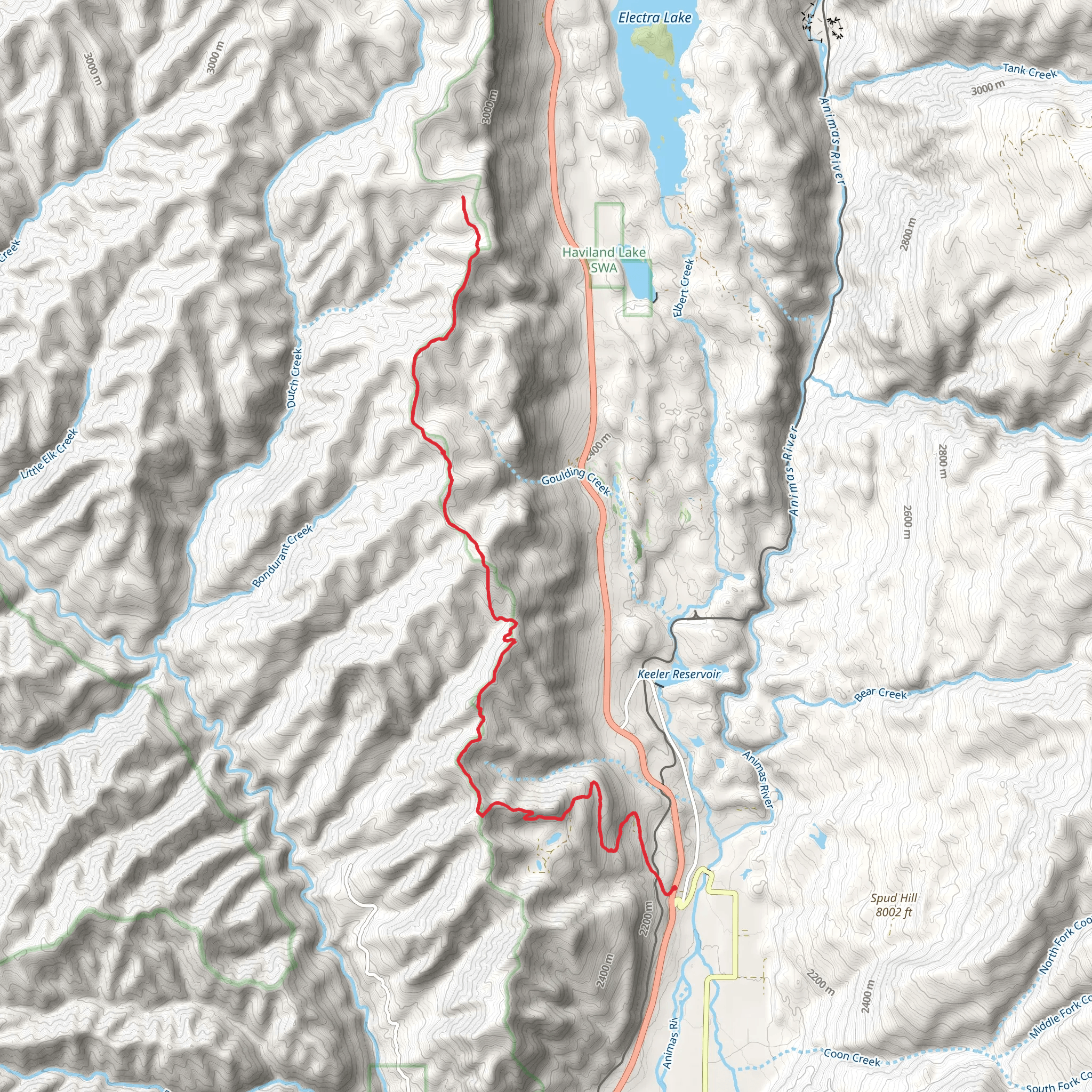 Pinkerton - Flagstaff Trail mobile static map