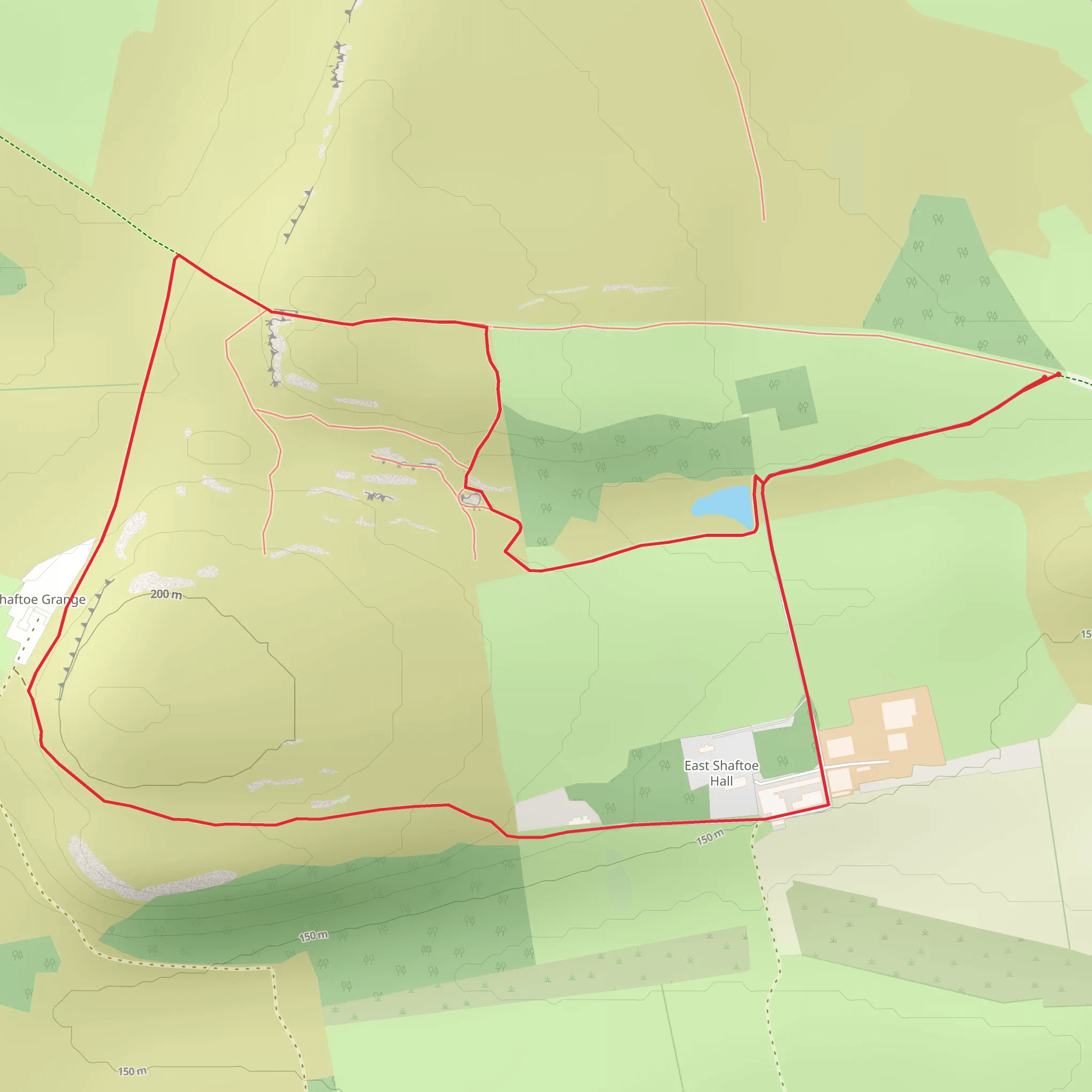 Shaftoe Crags and Salters Nick Loop mobile static map