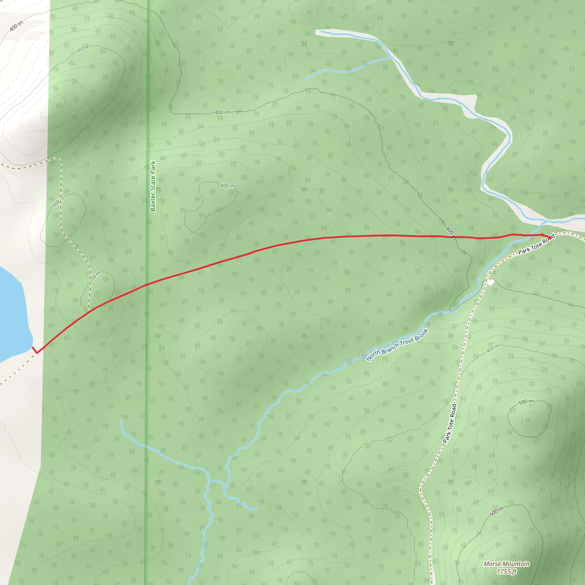 Thissell Pond Trail mobile static map