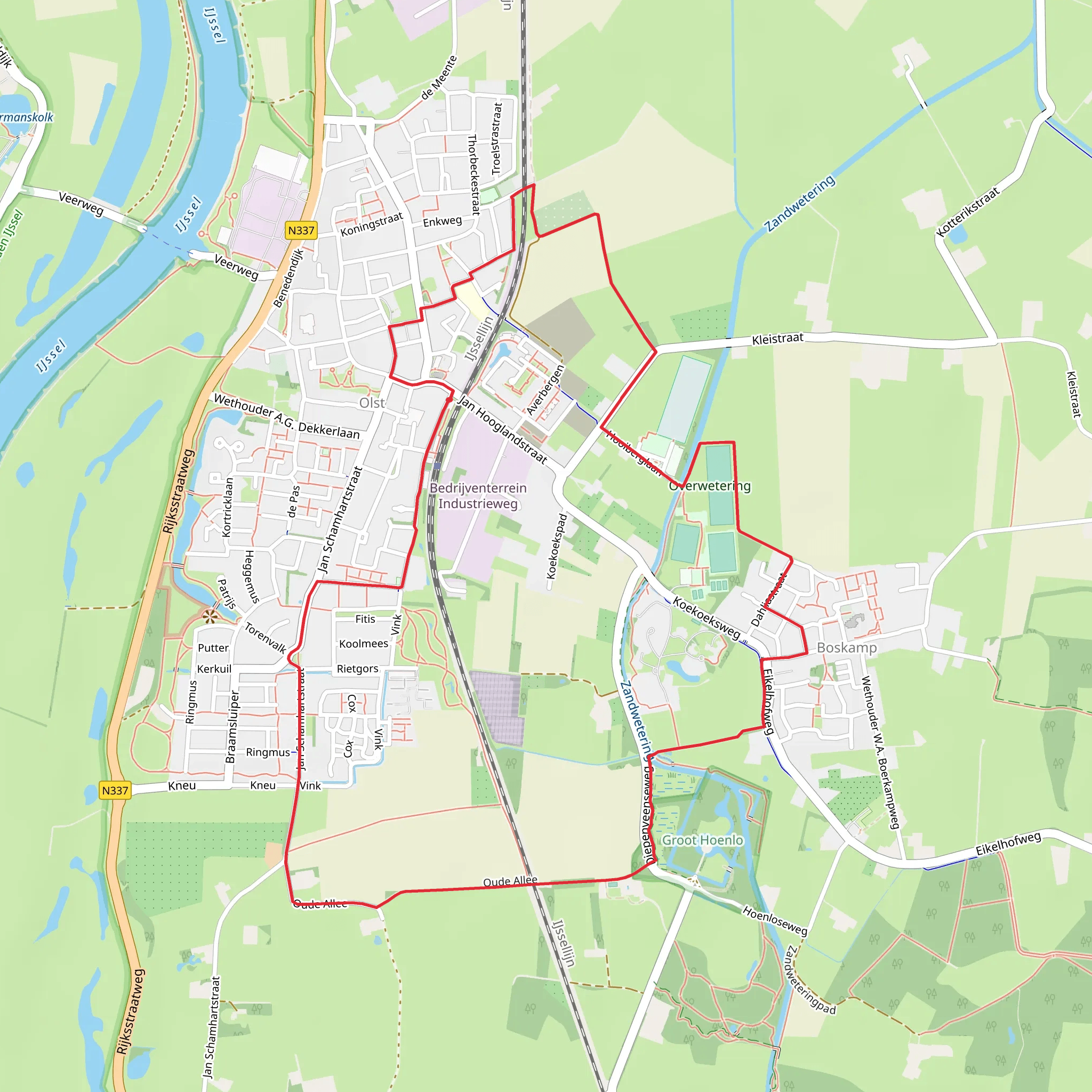 Sallandpad and Hanzestedenpad Loop mobile static map